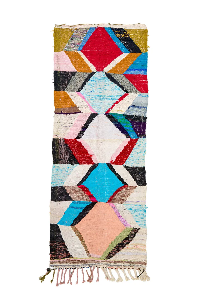 Marockansk Boucherouite-matta 370 x 190 cm