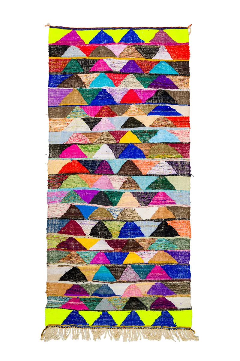 Marokkaanse Berber tapijt Boucherouite 135 x 290 cm