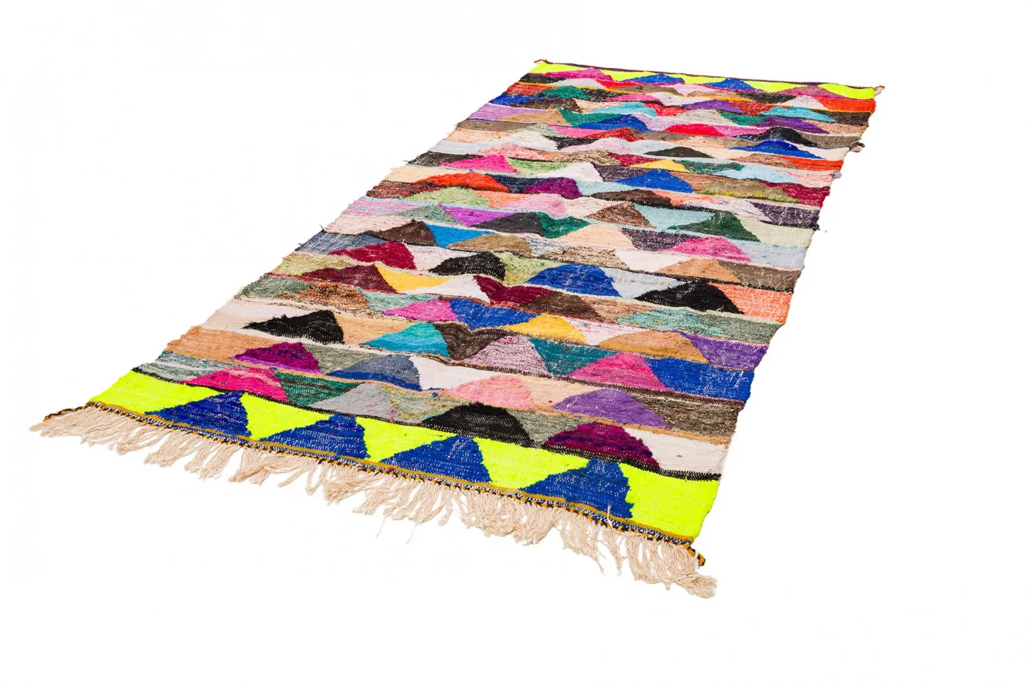 Marokkaanse Berber tapijt Boucherouite 135 x 290 cm