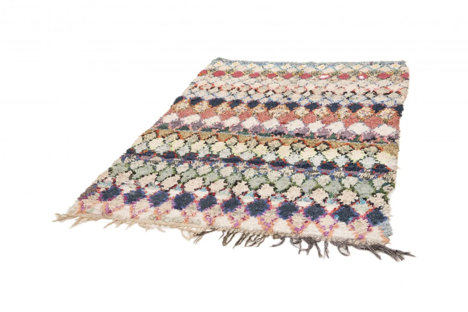 Marokkaanse Berber tapijt Boucherouite 210 x 140 cm