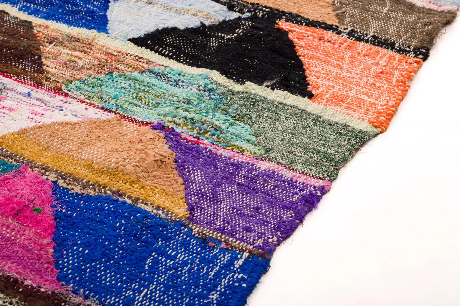 Marokkaanse Berber tapijt Boucherouite 135 x 290 cm