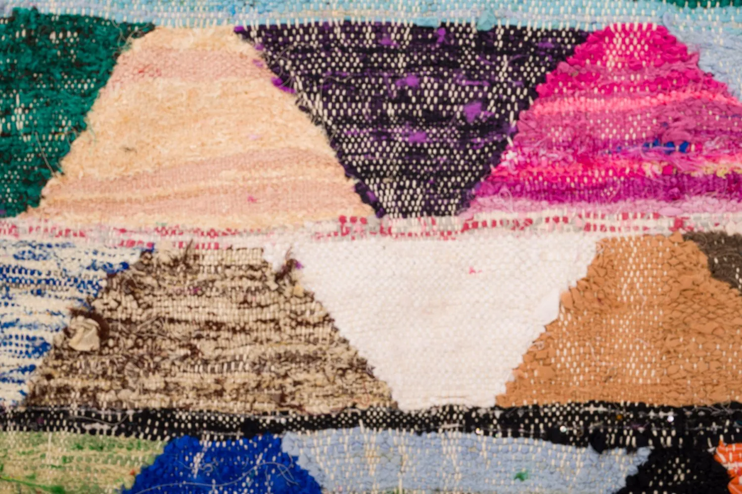 Marokkaanse Berber tapijt Boucherouite 135 x 290 cm