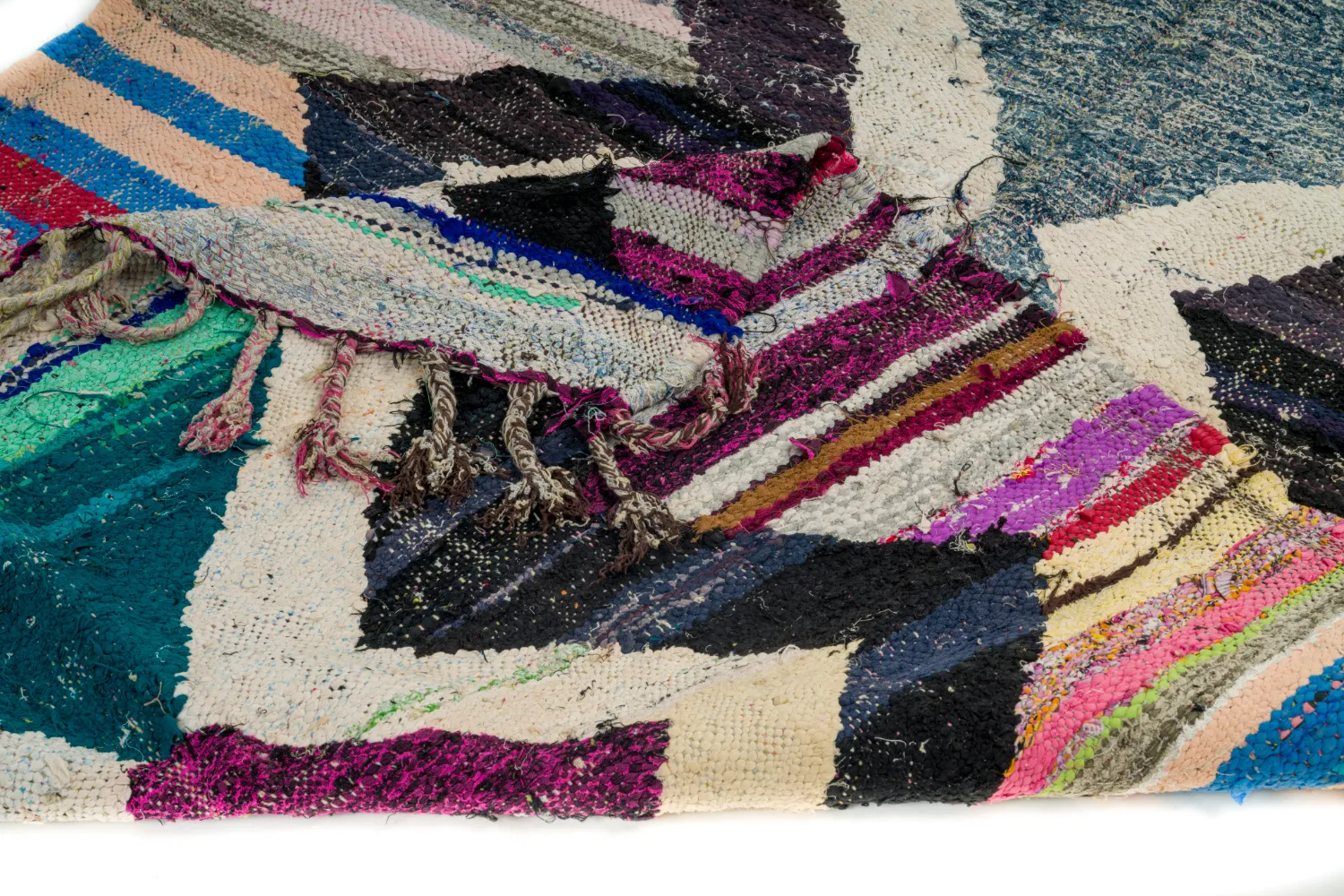 Marokkaanse Berber tapijt Boucherouite 140 x 220 cm