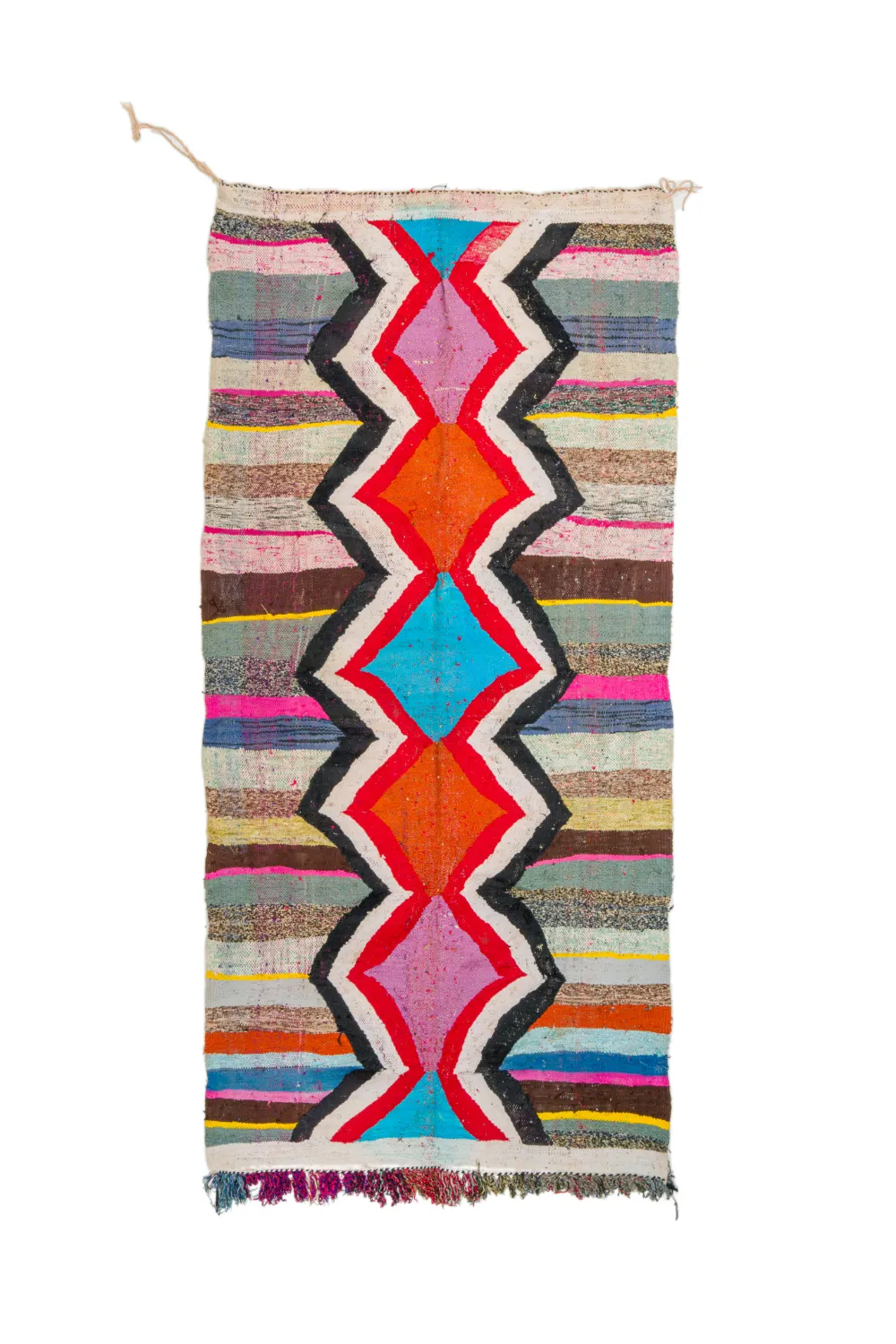 Marokkaanse Berber tapijt Boucherouite 130 x 260 cm