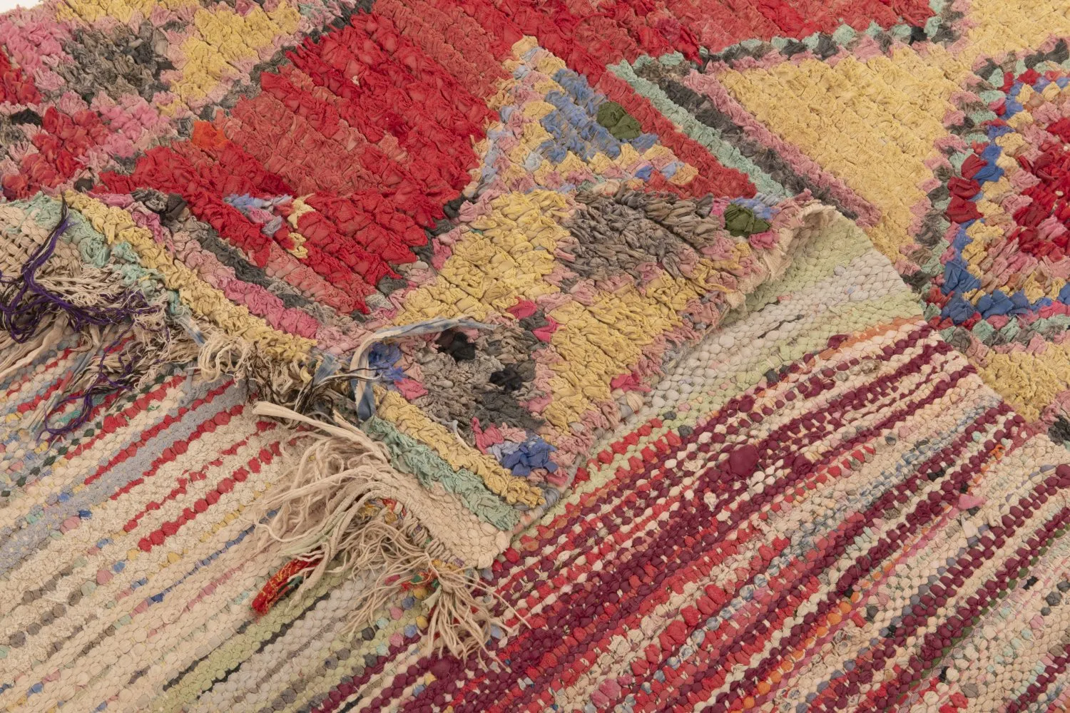 Marokkaanse Berber tapijt Boucherouite 300 x 120 cm