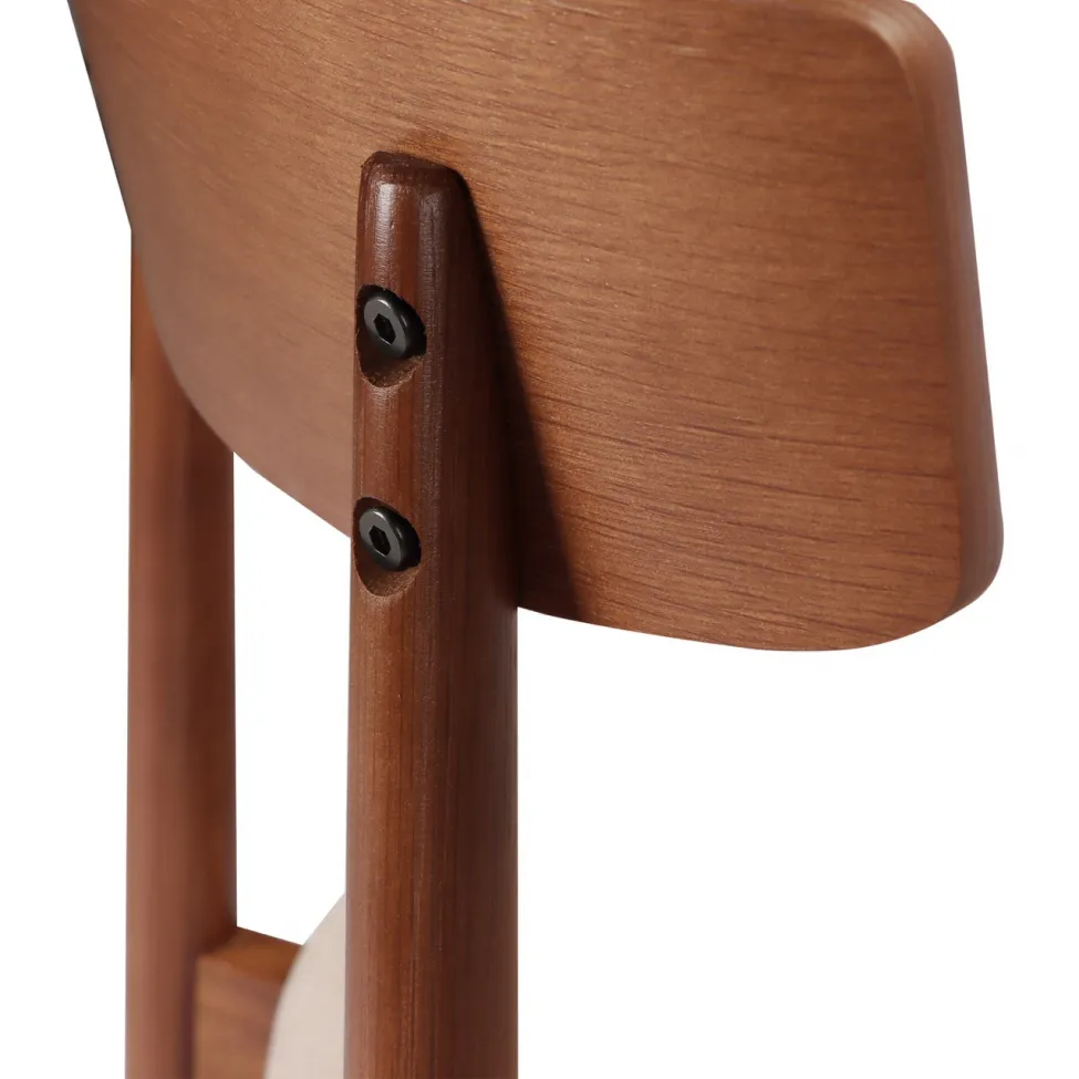 Stoel - Ystad (okkernoot/beige) - 2 stuks