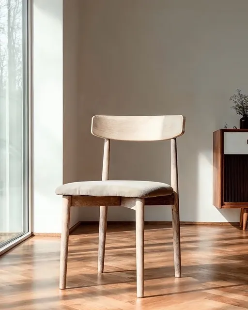 Stoel - Ystad (witte eik/beige) - 2 stuks