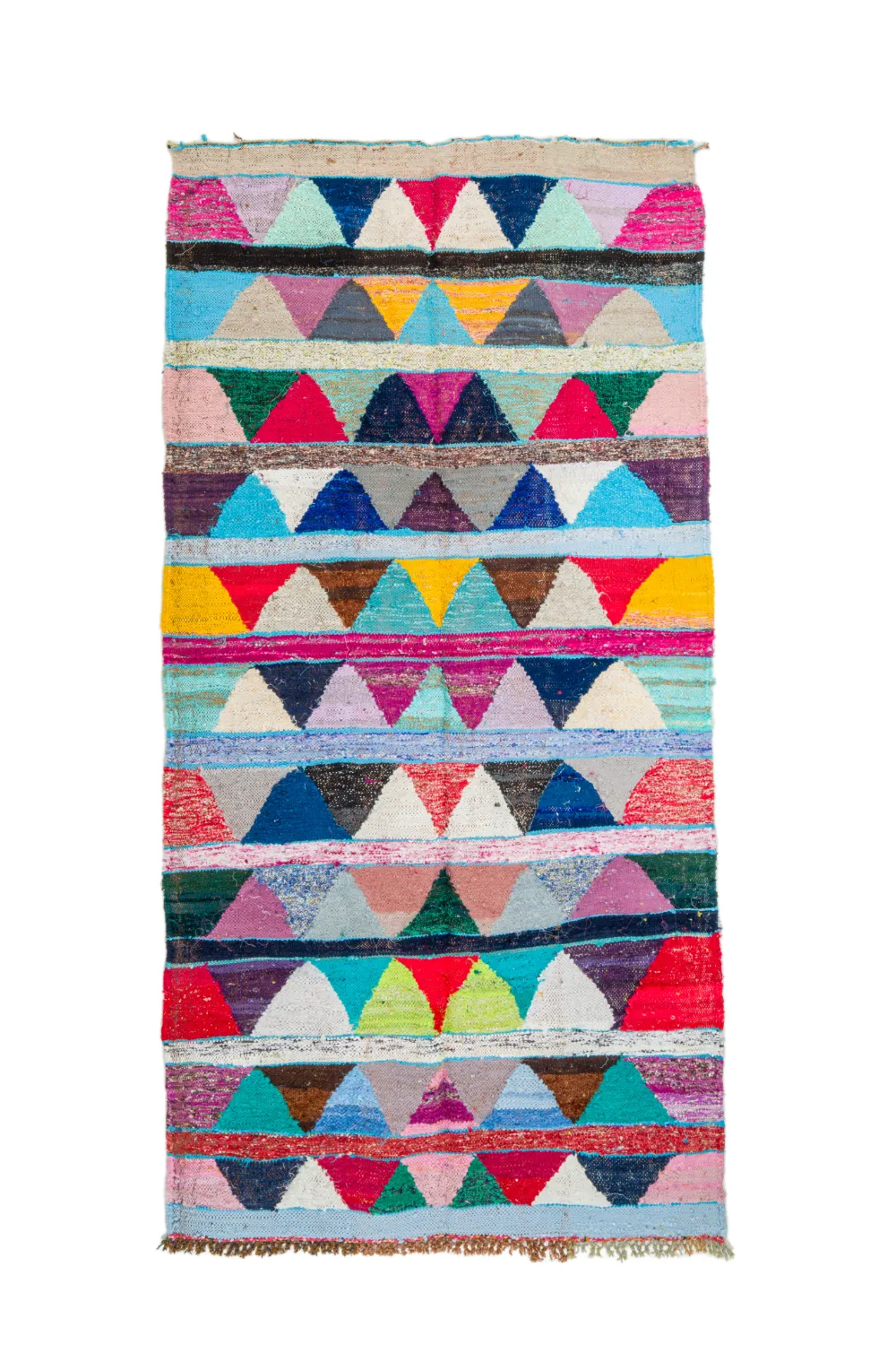 Marokkaanse Berber tapijt Boucherouite 135 x 265 cm