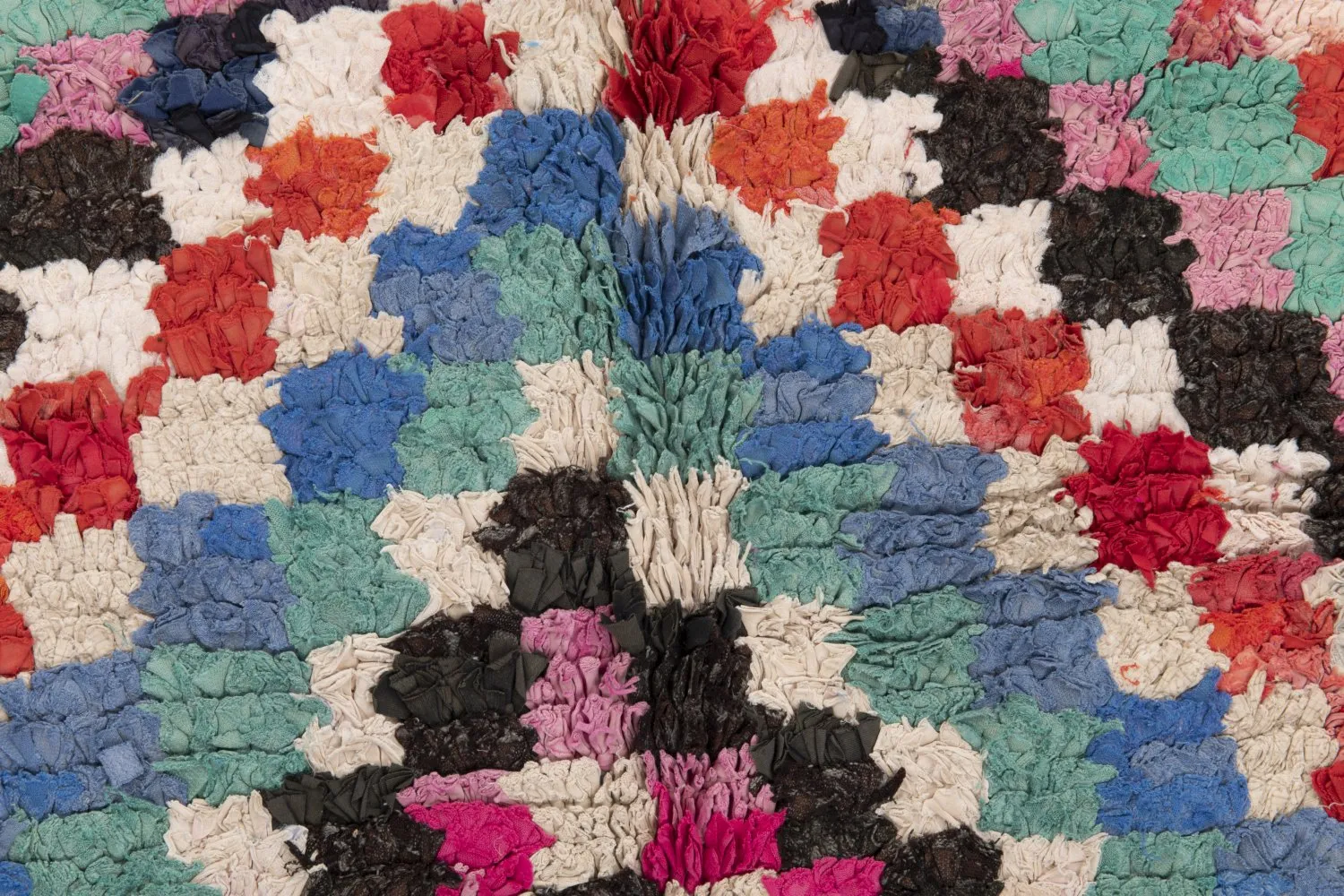 Marokkaanse Berber tapijt Boucherouite 245 x 140 cm