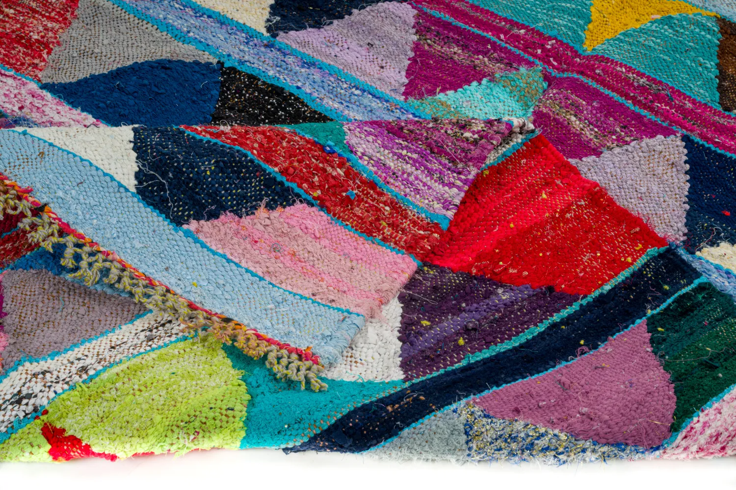 Marokkaanse Berber tapijt Boucherouite 135 x 265 cm