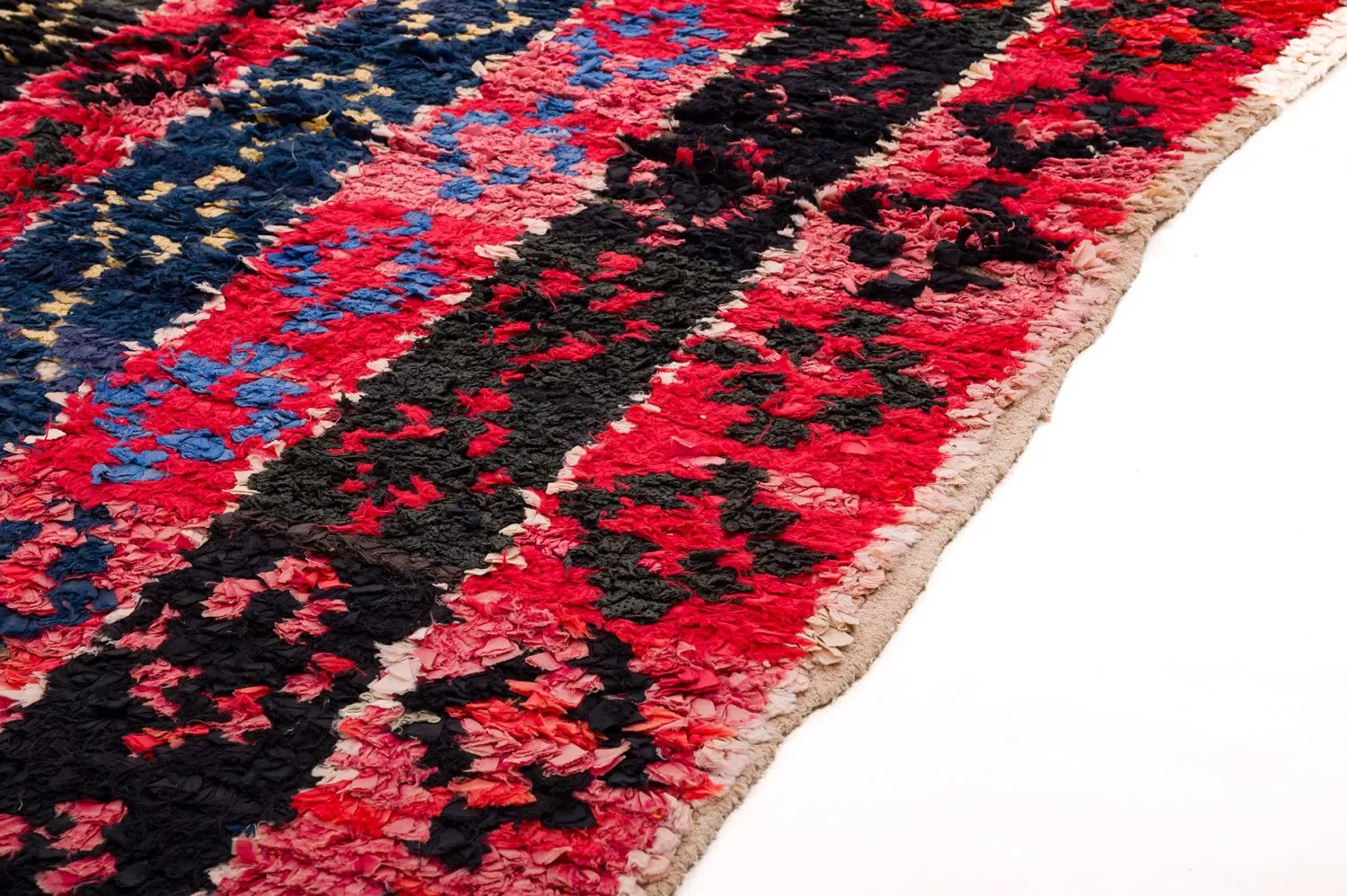 Marokkaanse Berber tapijt Boucherouite 135 x 205 cm