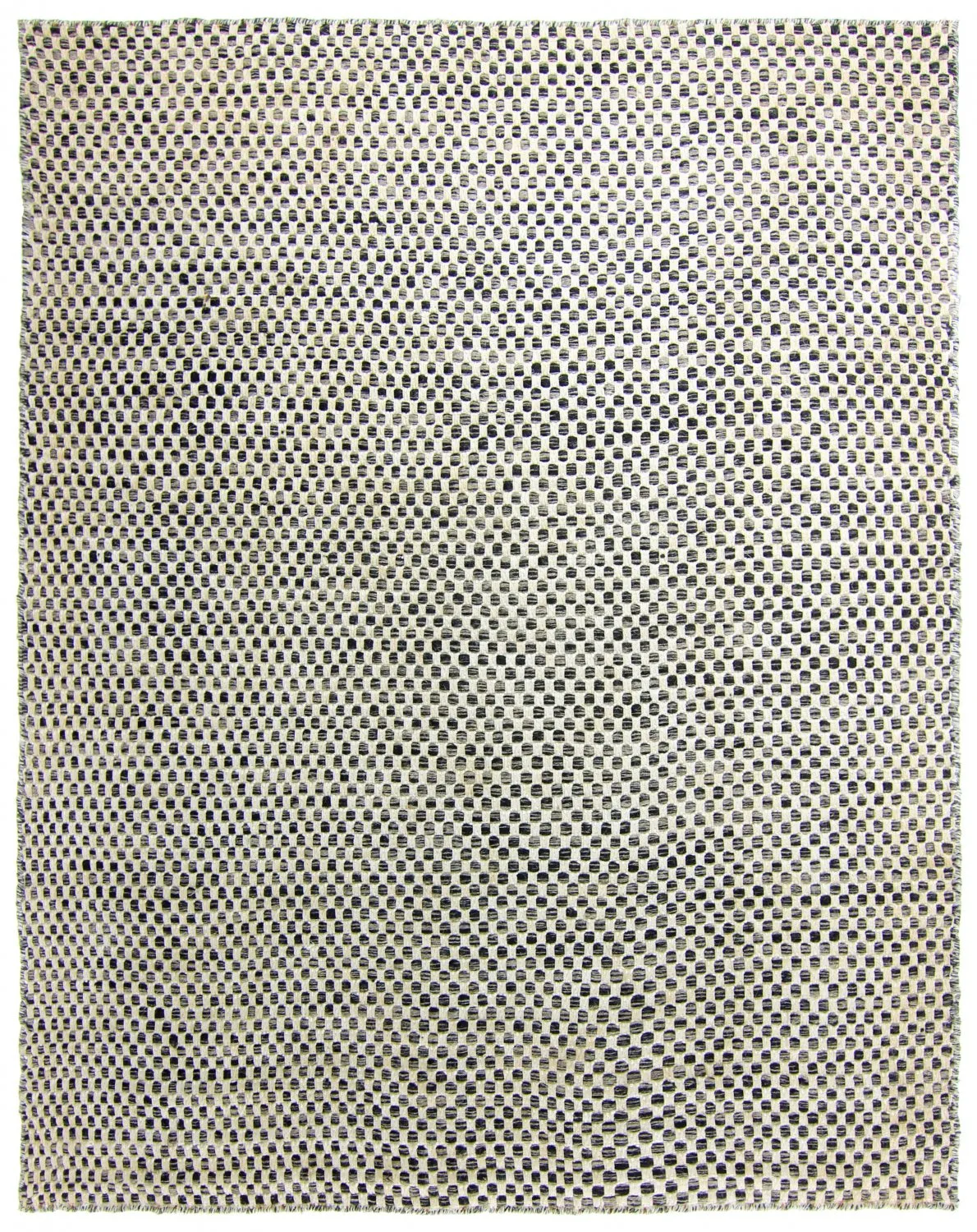 Wollen-vloerkleed - Jenim (zwart/beige)