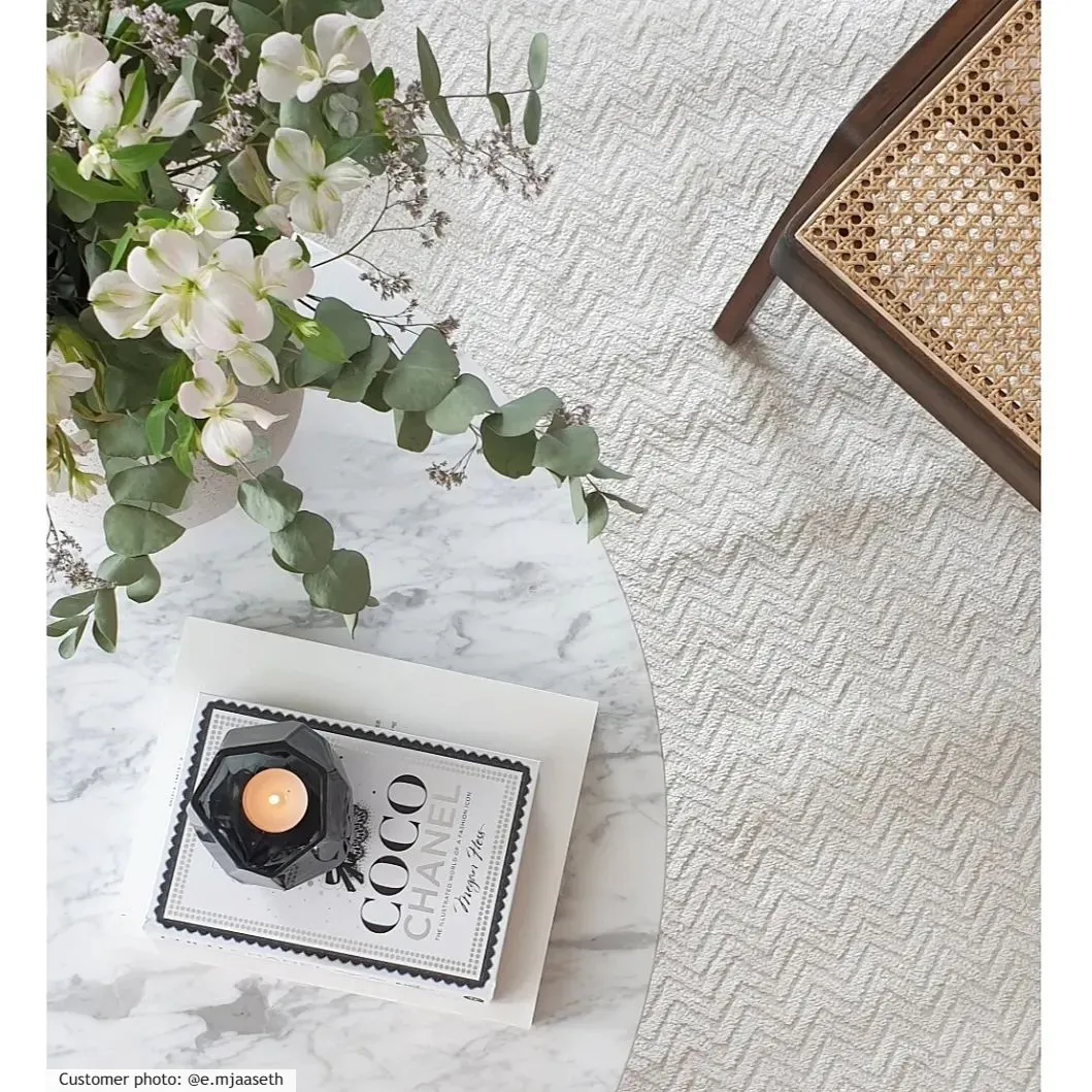 Hoogpolig vloerkleed - Pandora (wit)