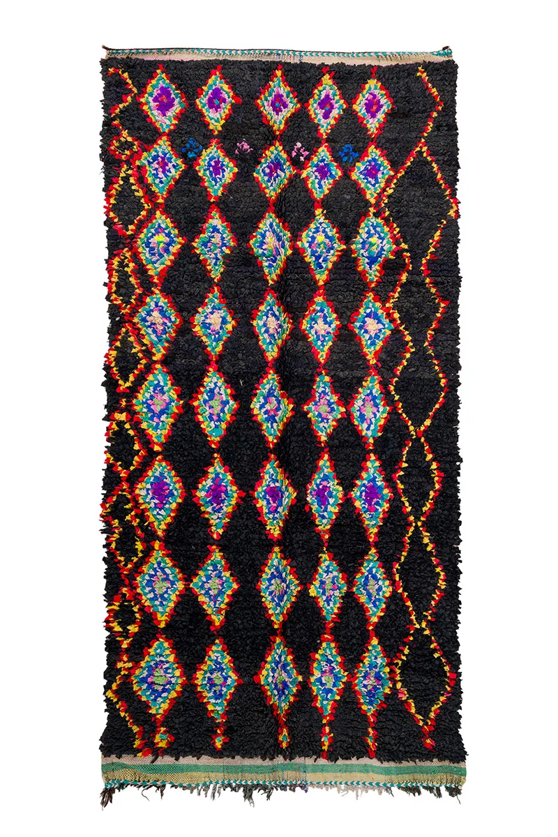 Marokkaanse Berber tapijt Boucherouite 130 x 270 cm
