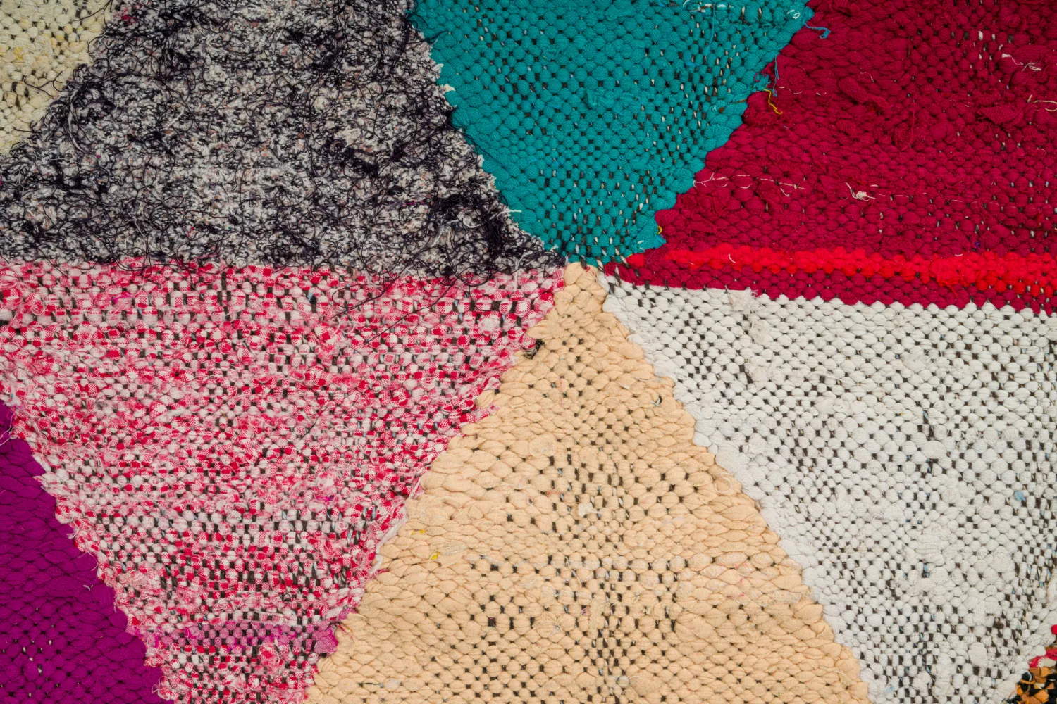 Marokkaanse Berber tapijt Boucherouite 130 x 280 cm