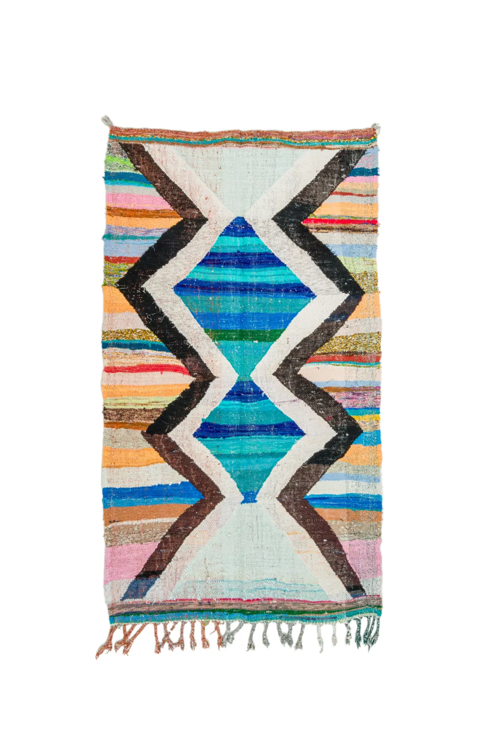 Marokkaanse Berber tapijt Boucherouite 135 x 235 cm