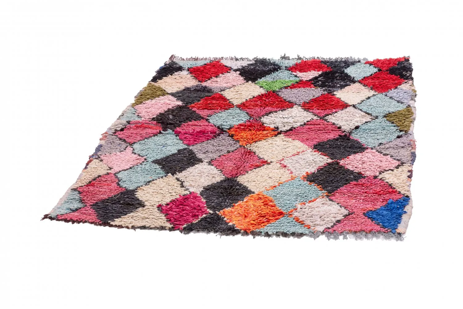 Marokkaanse Berber tapijt Boucherouite 150 x 120 cm