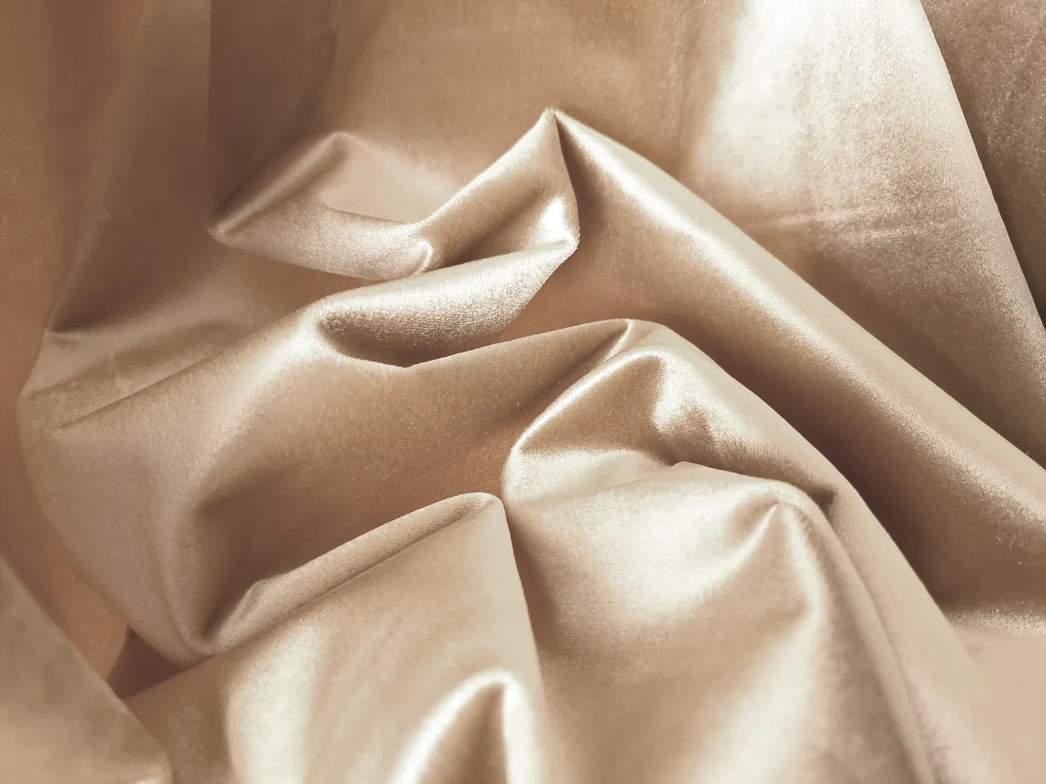 Gordijnen - Fluwelen gordijnen Marlyn (licht beige)
