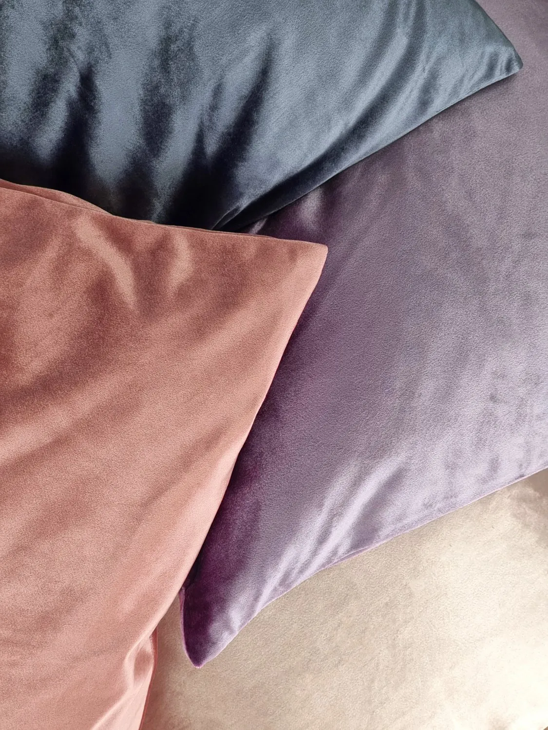 Kussensloop - Fluwelen kussens Marlyn (licht beige)