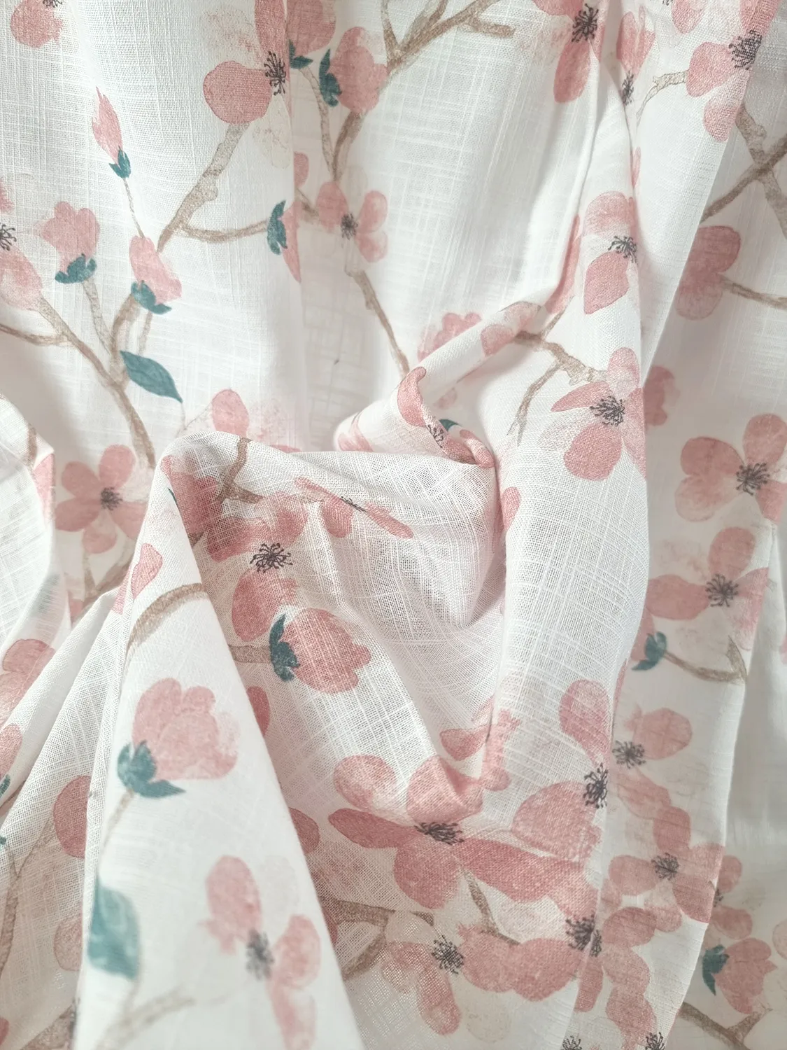 Gordijnen - Katoenen gordijn - Pia-Li (roze)