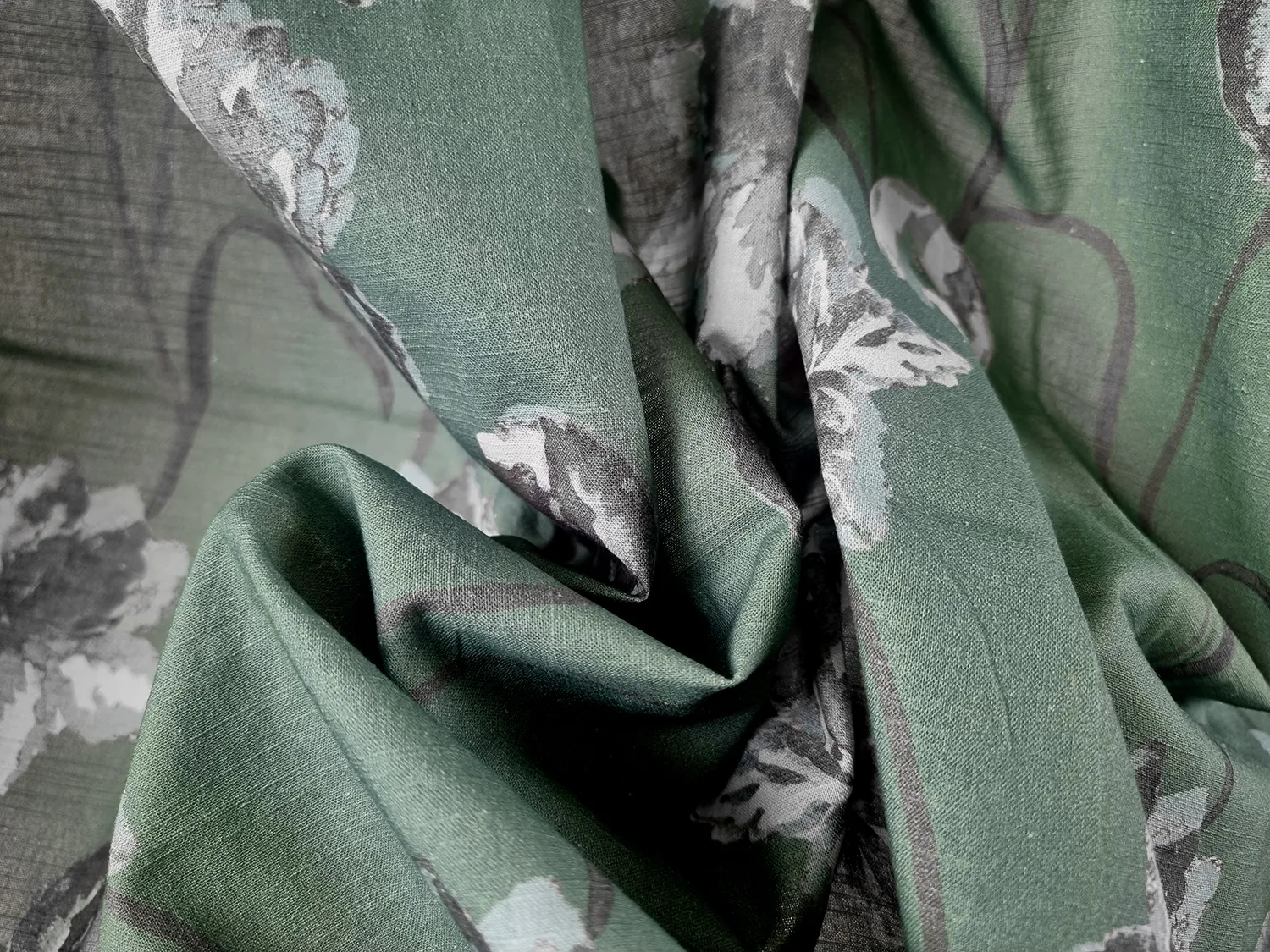 Gordijnen - Katoenen gordijn Alegria (groen)