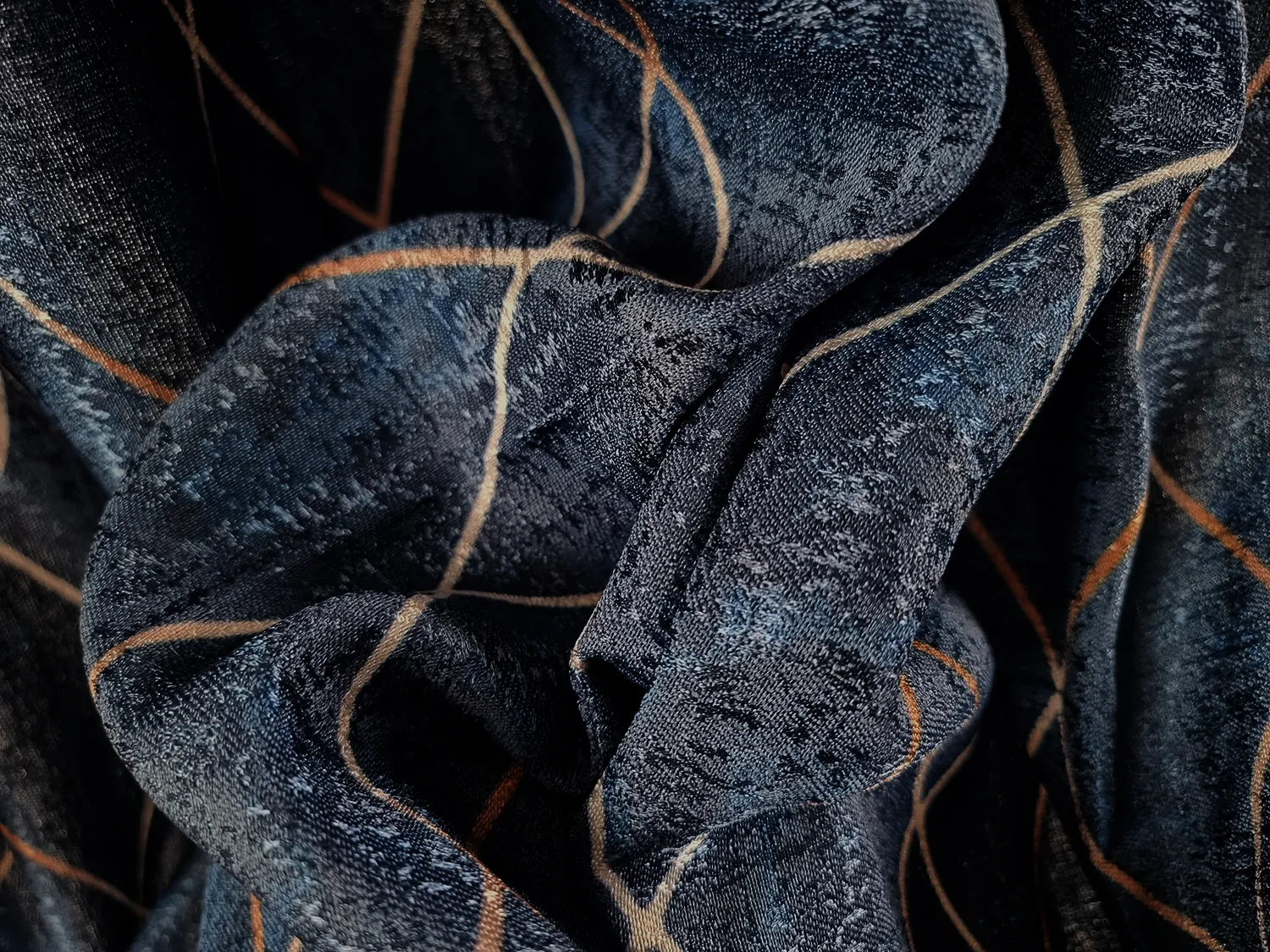 Gordijn - Bailey (donkerblauw)