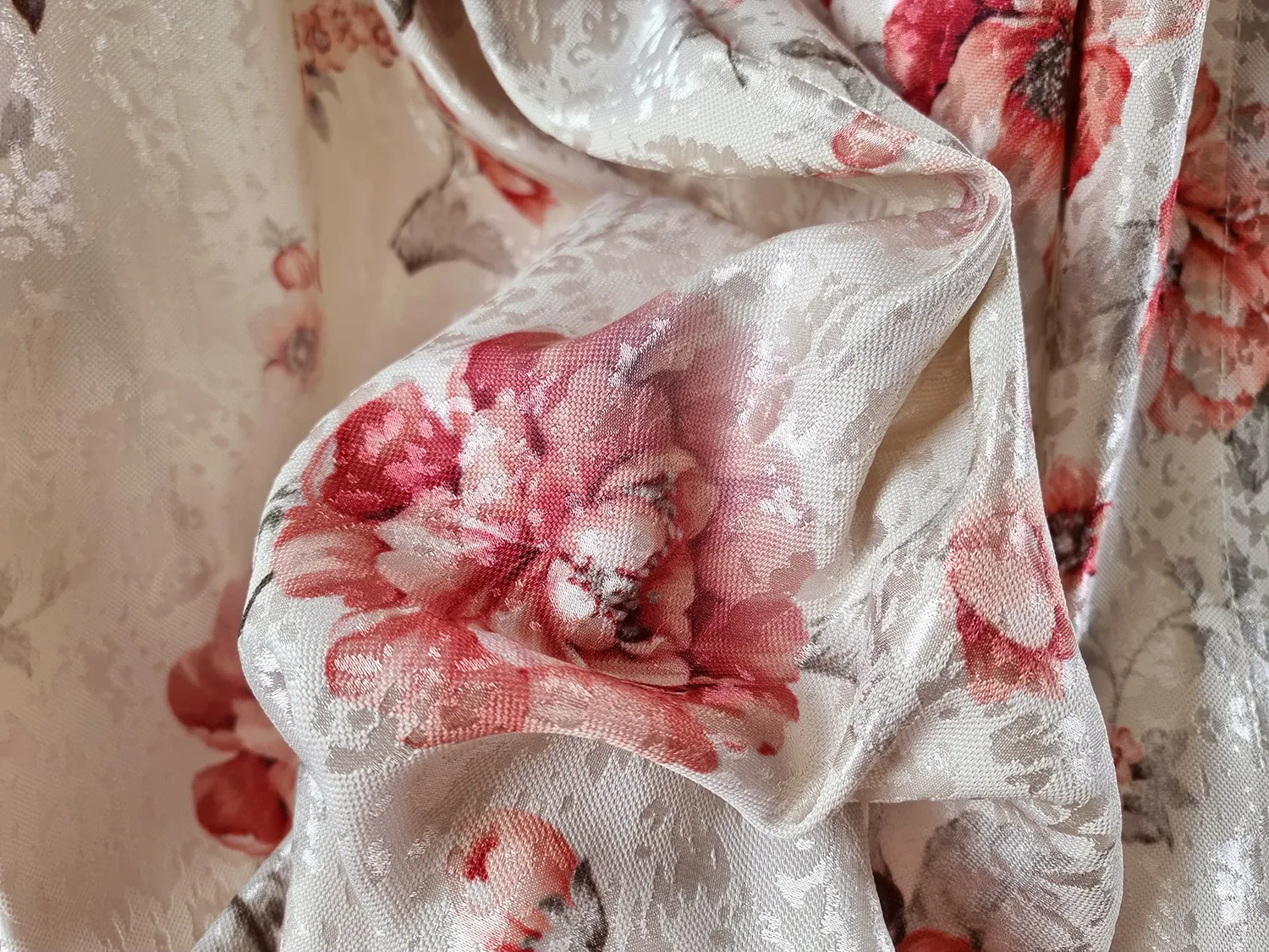 Gordijn - Blom (roze)