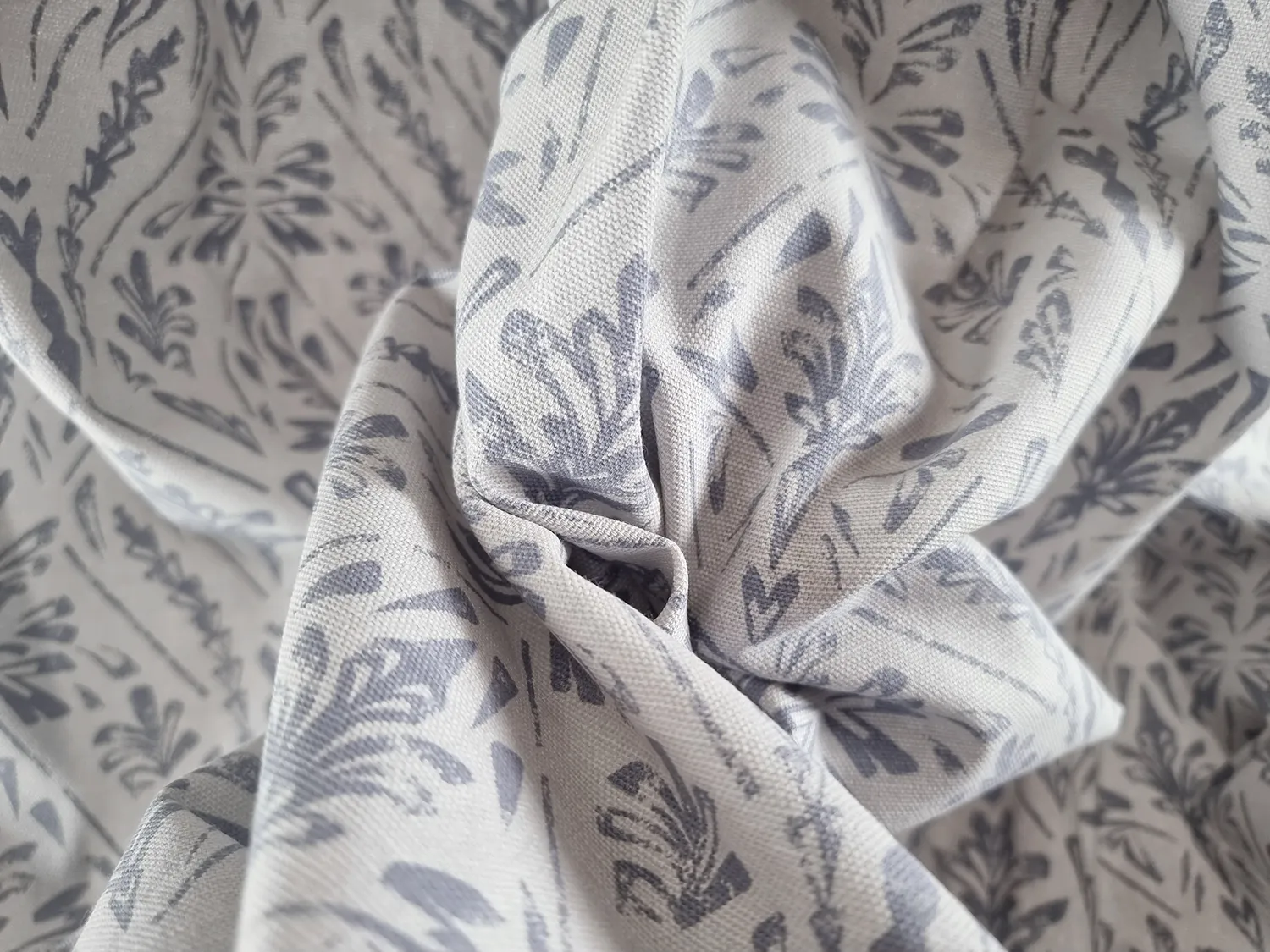 Gordijnen - Katoenen gordijn Helmi (blauw)