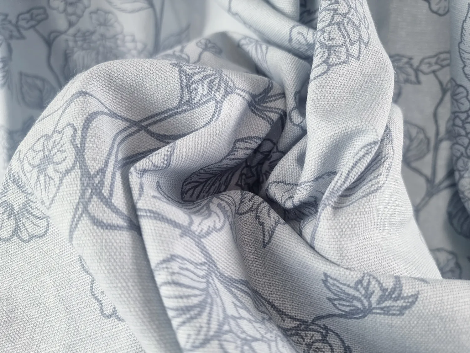 Gordijnen - Katoenen gordijn Minna (blauw)