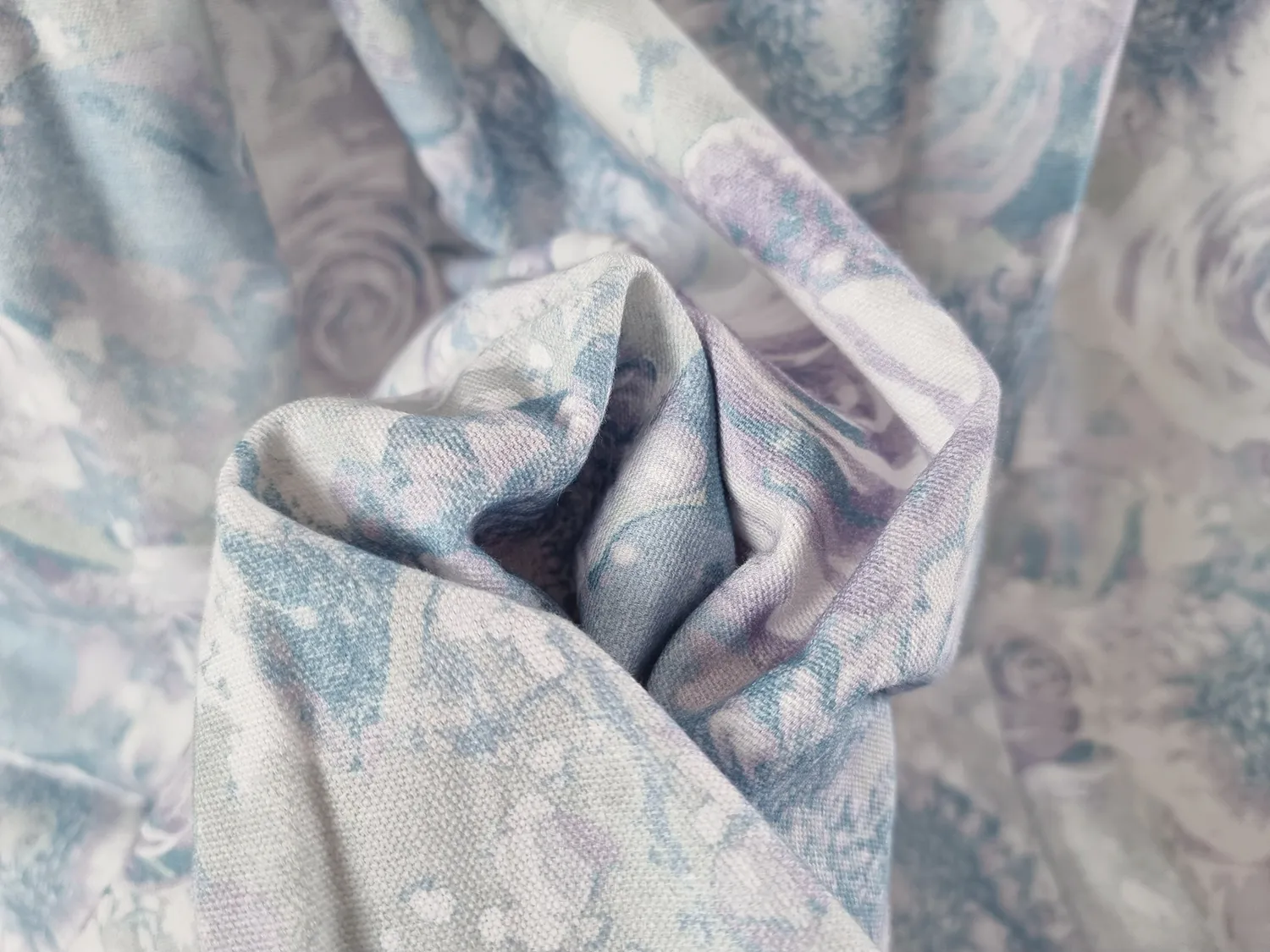 Gordijnen - Katoenen gordijn Soft (blauw)