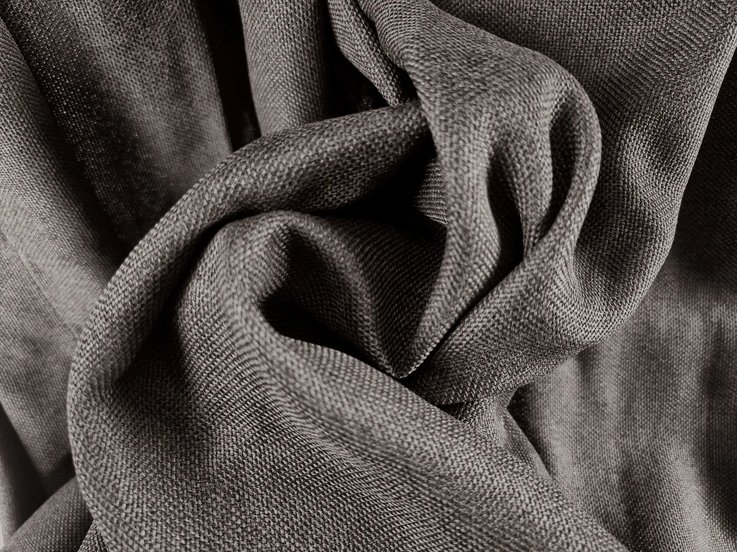 Gordijnen - Linnen gordijnen Lilou (zwart)