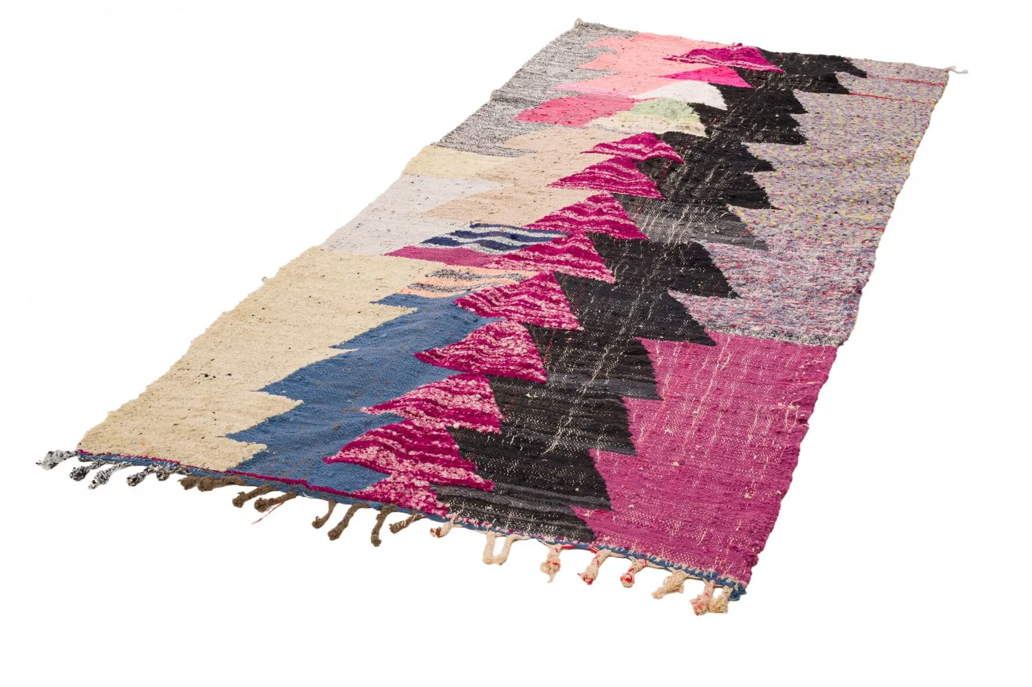 Marokkaanse Berber tapijt Boucherouite 125 x 290 cm