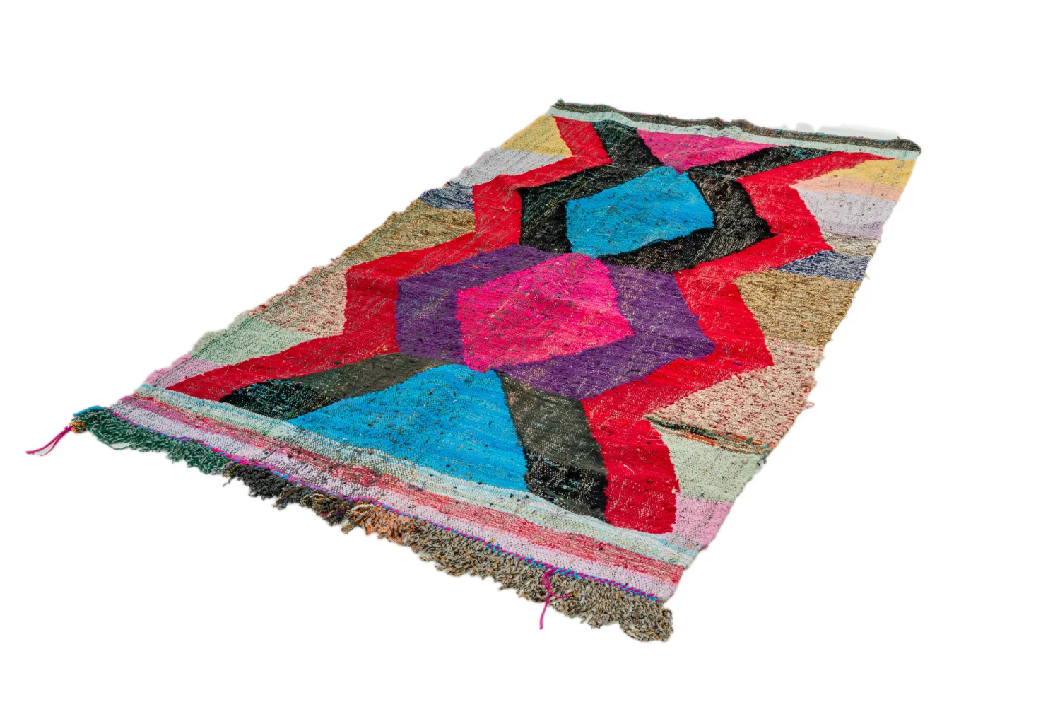 Marokkaanse Berber tapijt Boucherouite 125 x 235 cm