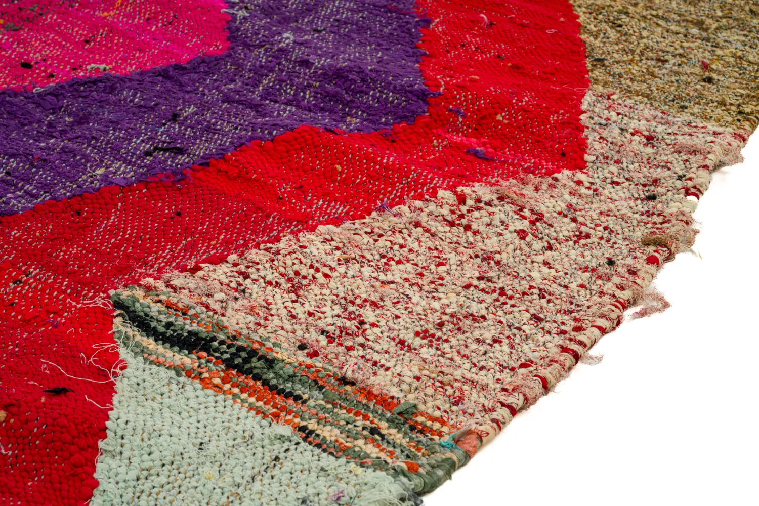 Marokkaanse Berber tapijt Boucherouite 125 x 235 cm