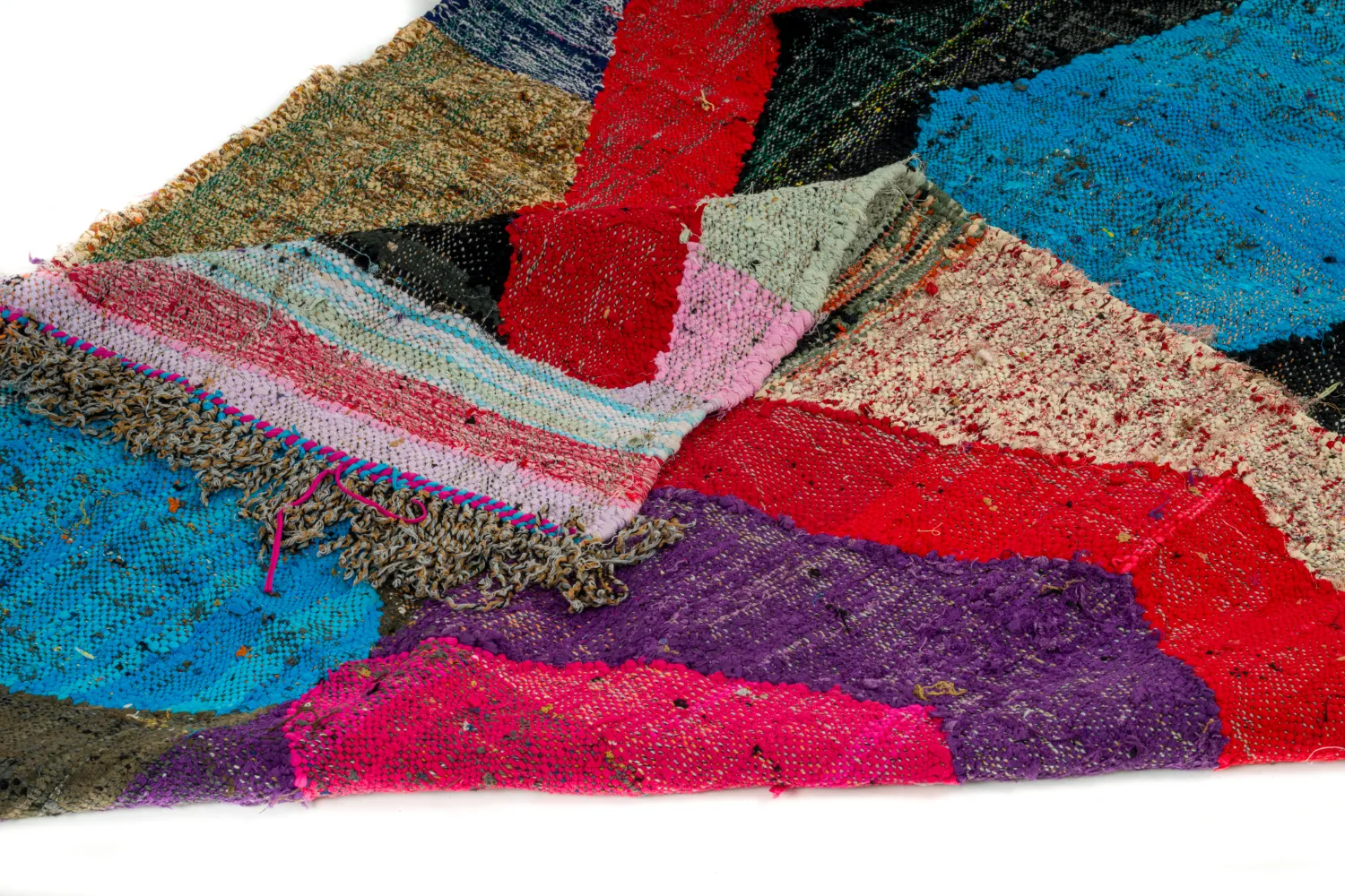 Marokkaanse Berber tapijt Boucherouite 125 x 235 cm