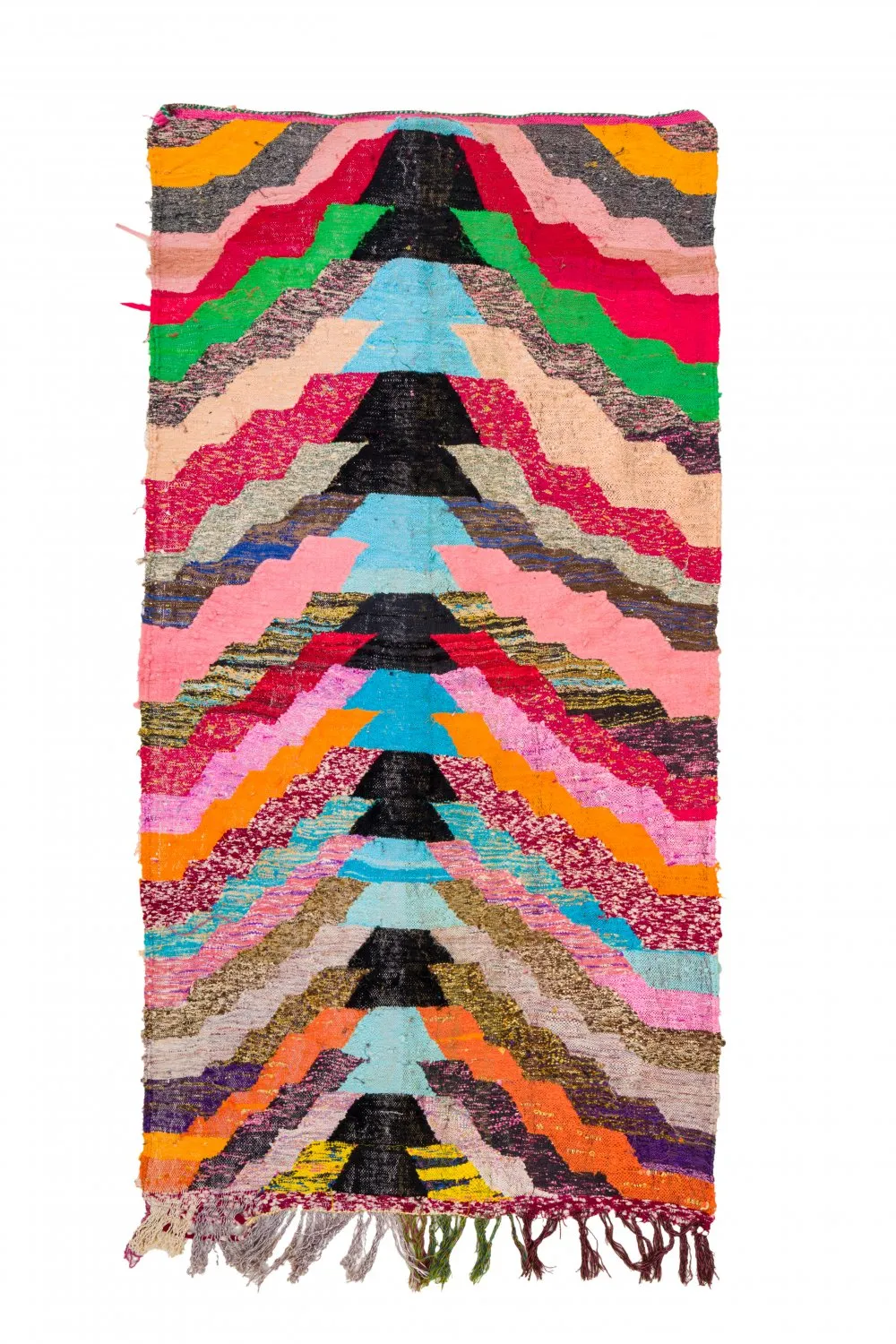 Marokkaanse Berber tapijt Boucherouite 125 x 250 cm