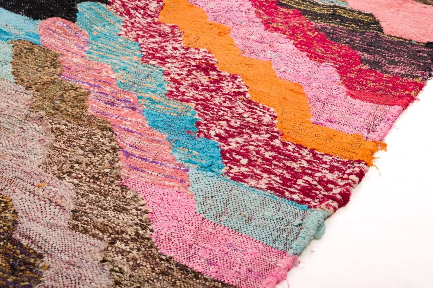 Marokkaanse Berber tapijt Boucherouite 125 x 250 cm