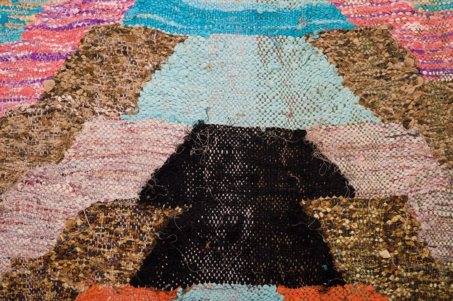 Marokkaanse Berber tapijt Boucherouite 125 x 250 cm