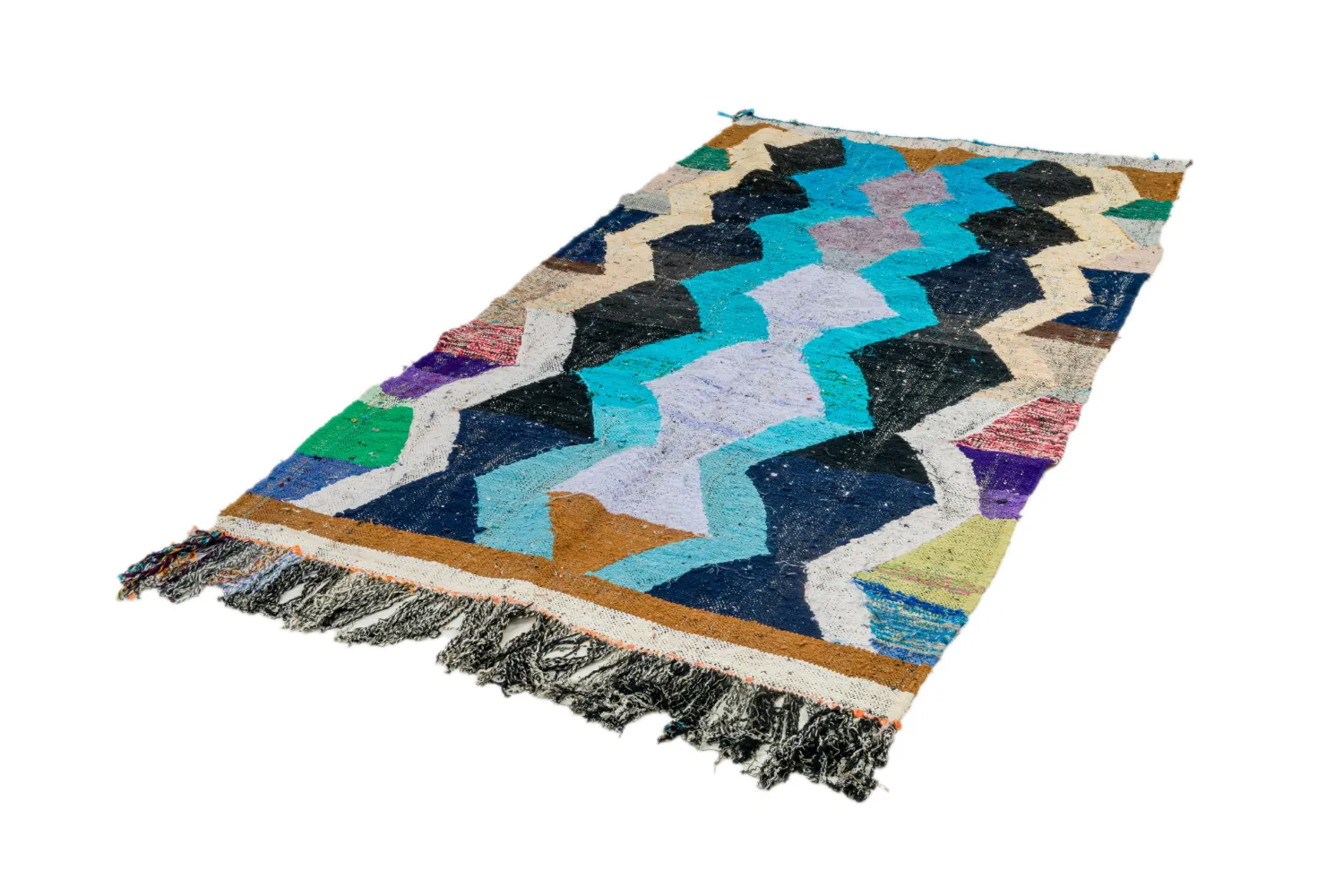 Marokkaanse Berber tapijt Boucherouite 155 x 250 cm