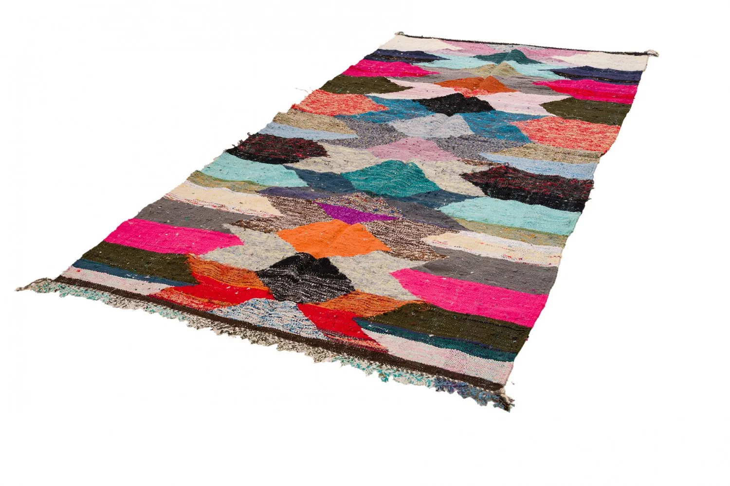 Marokkaanse Berber tapijt Boucherouite 145 x 295 cm