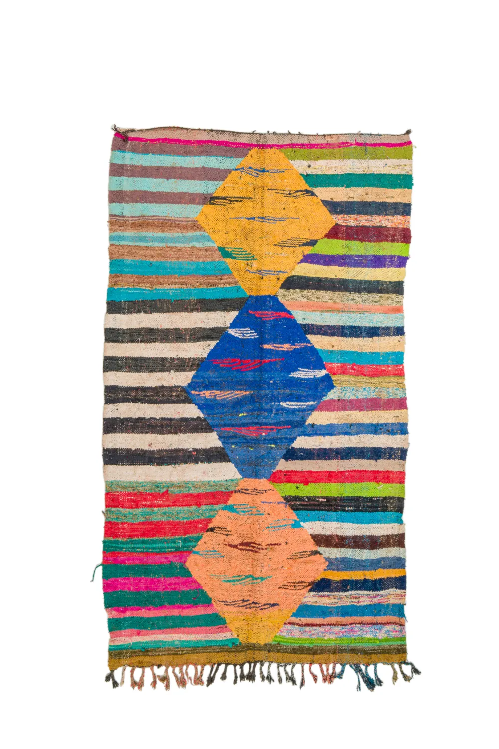 Marokkaanse Berber tapijt Boucherouite 135 x 230 cm