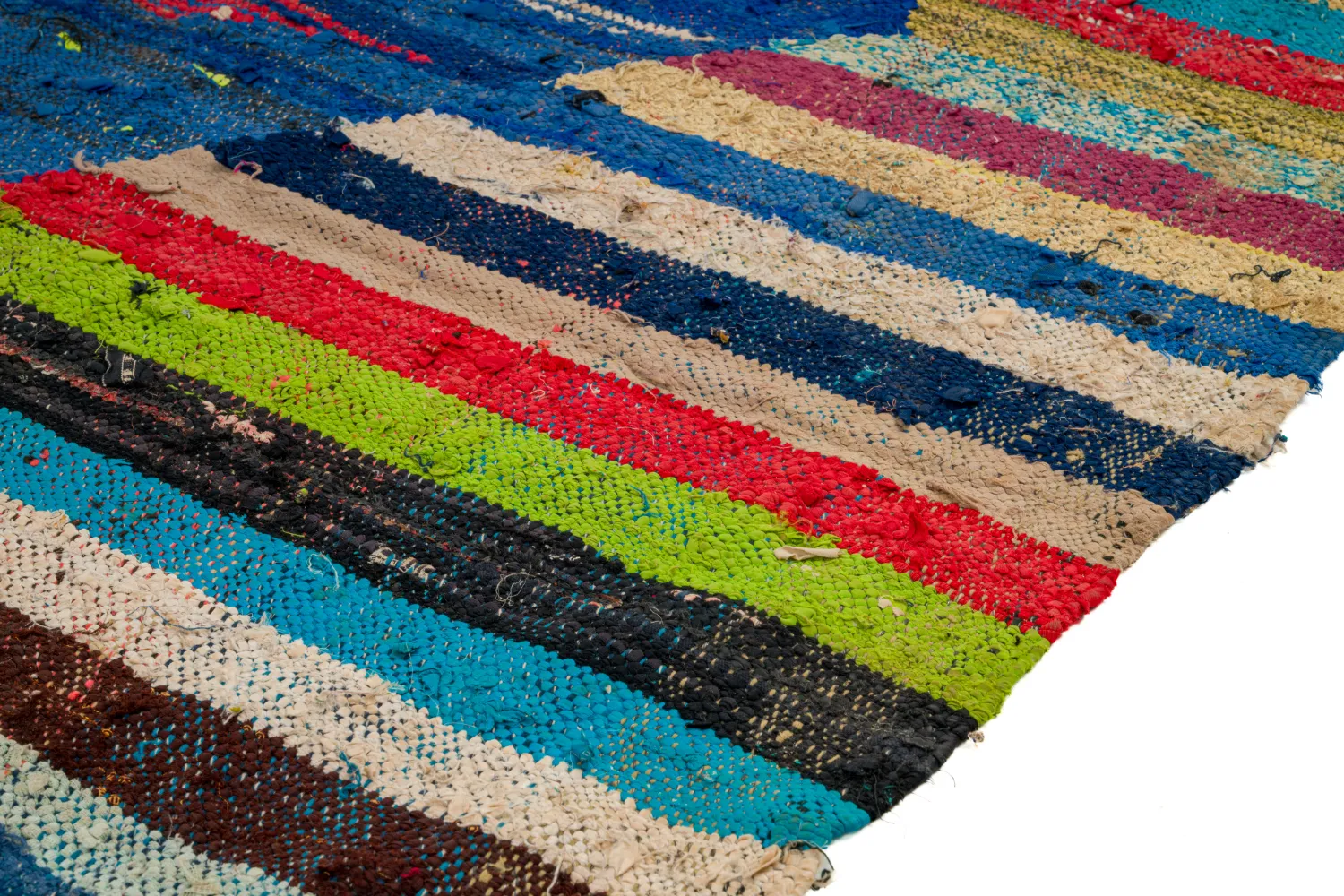 Marokkaanse Berber tapijt Boucherouite 135 x 230 cm