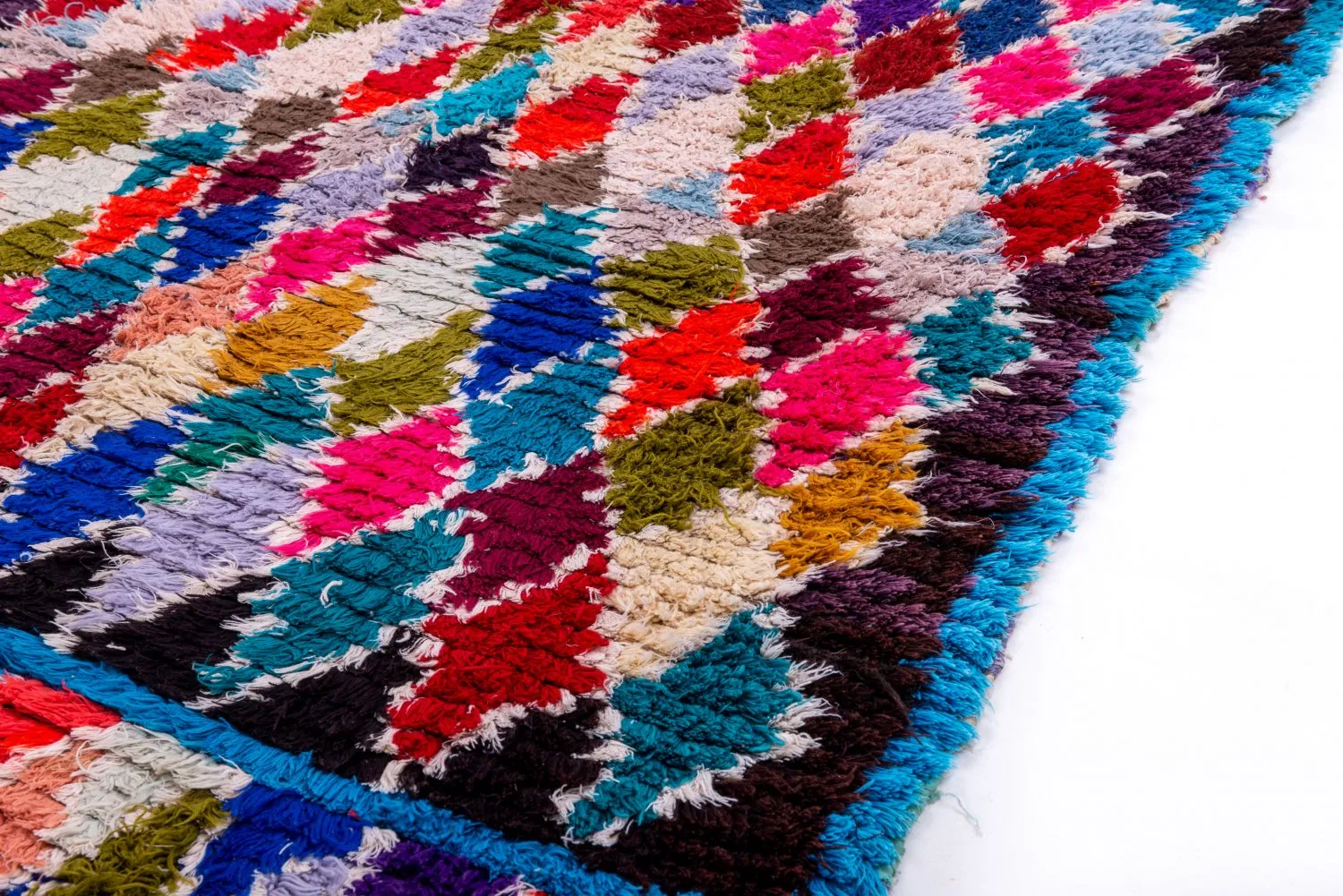 Marokkaanse Berber tapijt Boucherouite 225 x 105 cm