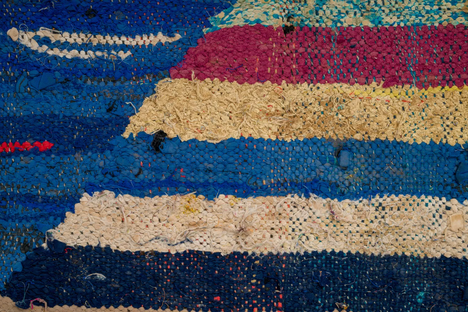 Marokkaanse Berber tapijt Boucherouite 135 x 230 cm