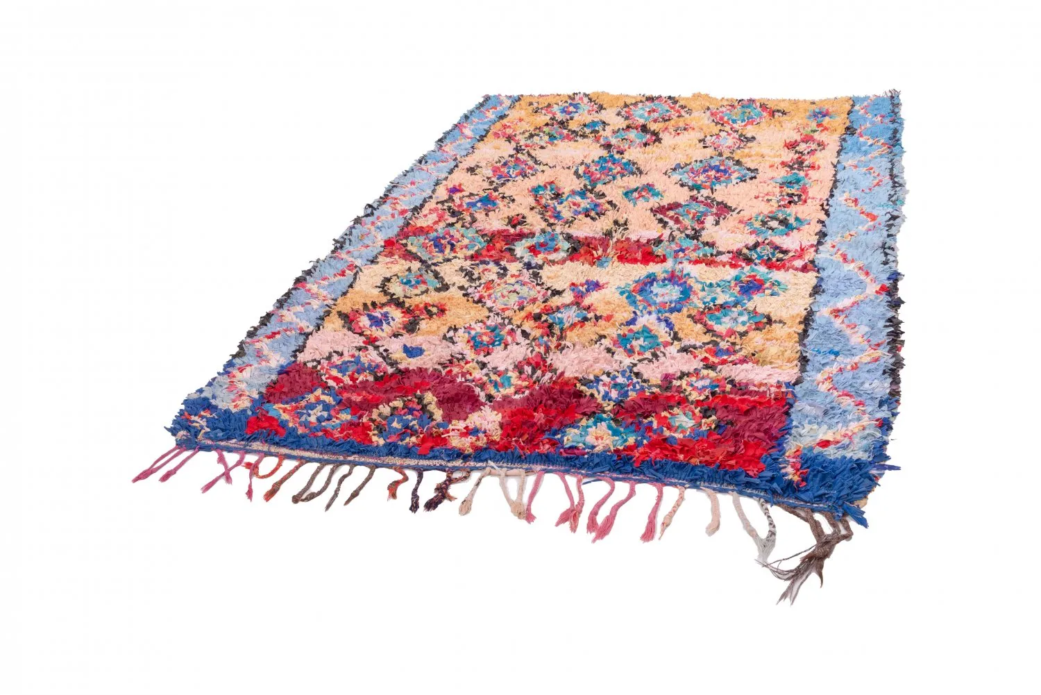 Marokkaanse Berber tapijt Boucherouite 260 x 115 cm