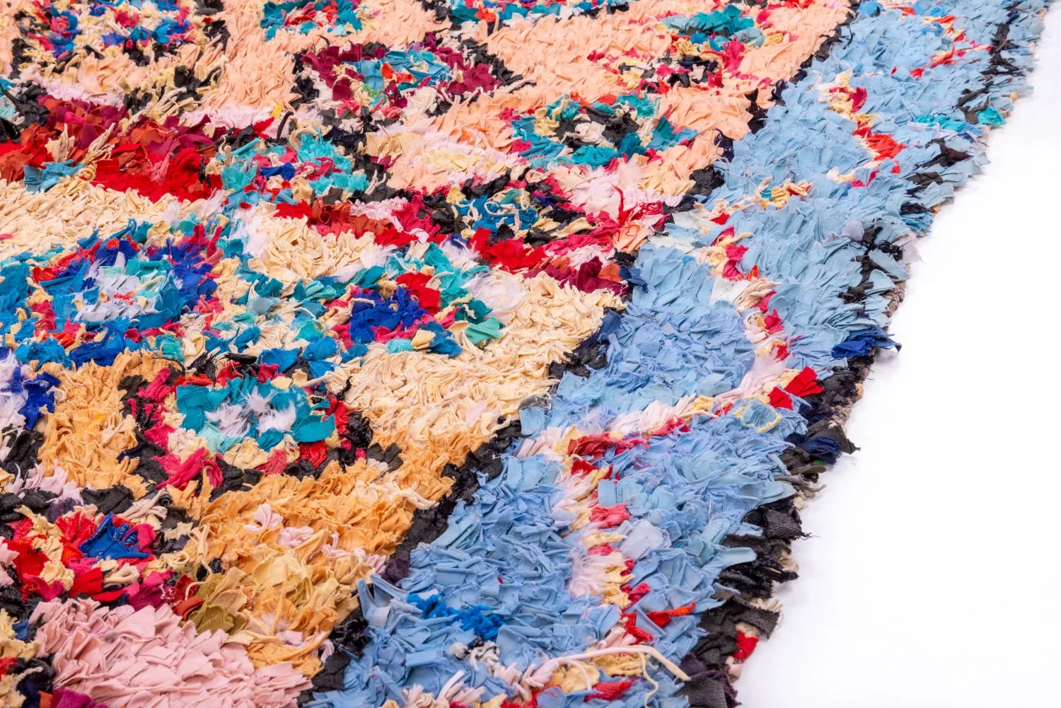 Marokkaanse Berber tapijt Boucherouite 260 x 115 cm