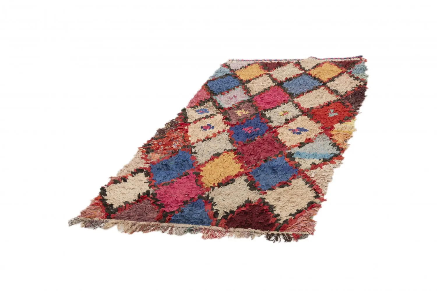 Marokkaanse Berber tapijt Boucherouite 210 x 95 cm