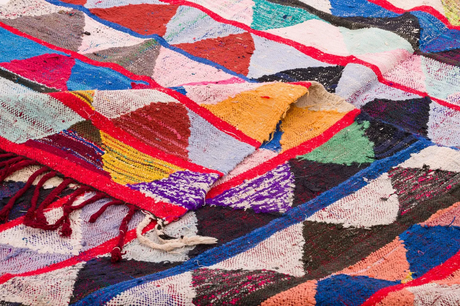 Marokkaanse Berber tapijt Boucherouite 145 x 240 cm