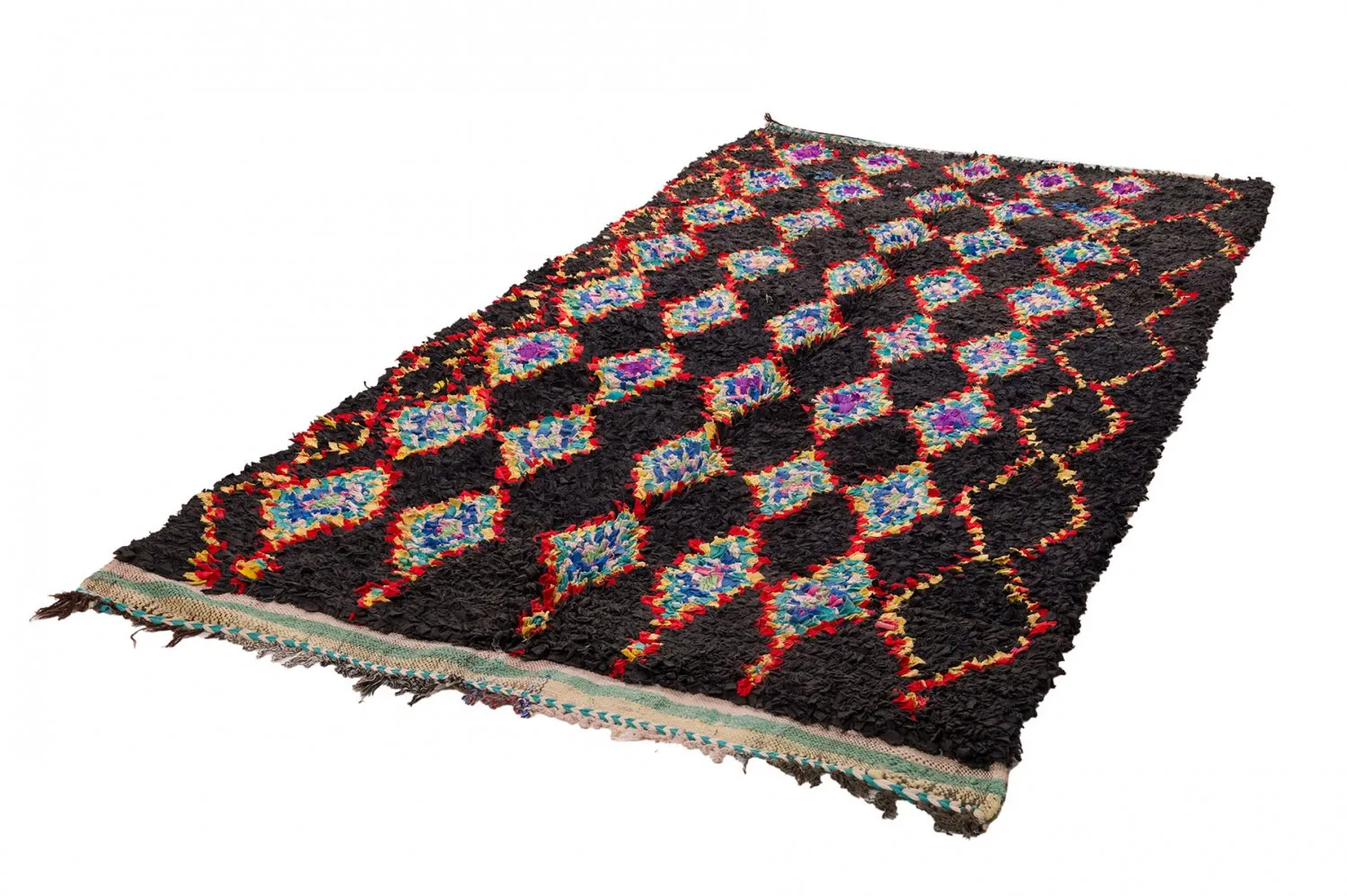 Marokkaanse Berber tapijt Boucherouite 130 x 270 cm