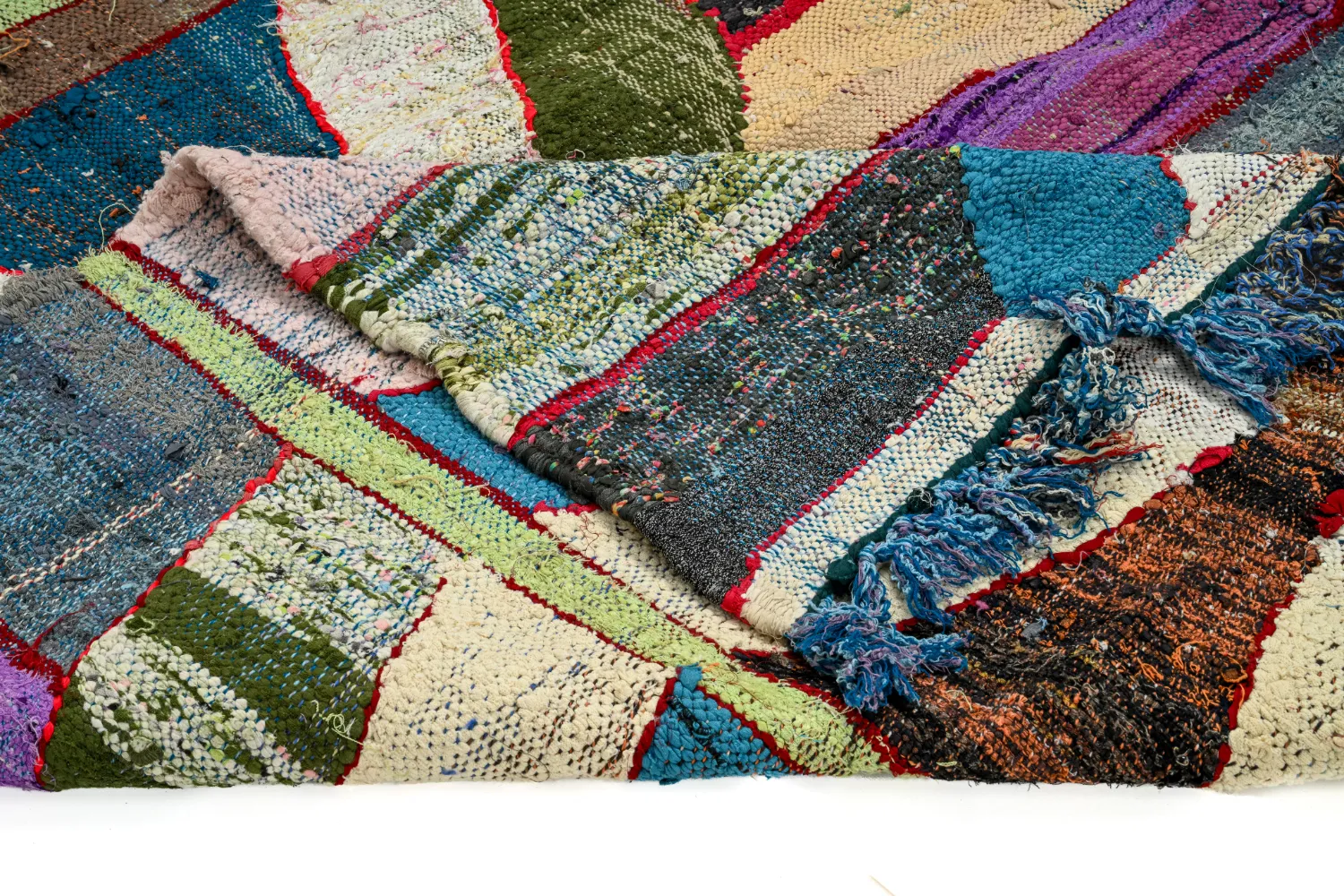 Marokkaanse Berber tapijt Boucherouite 140 x 250 cm